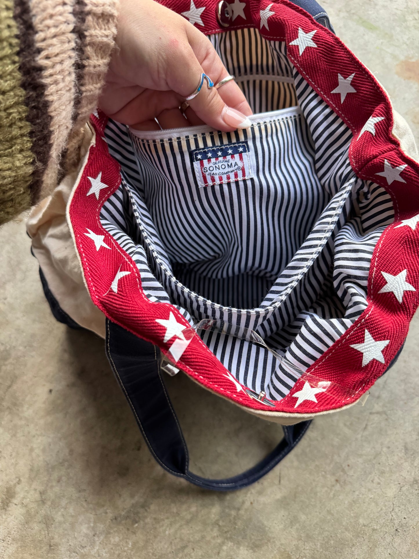 USA flag tote