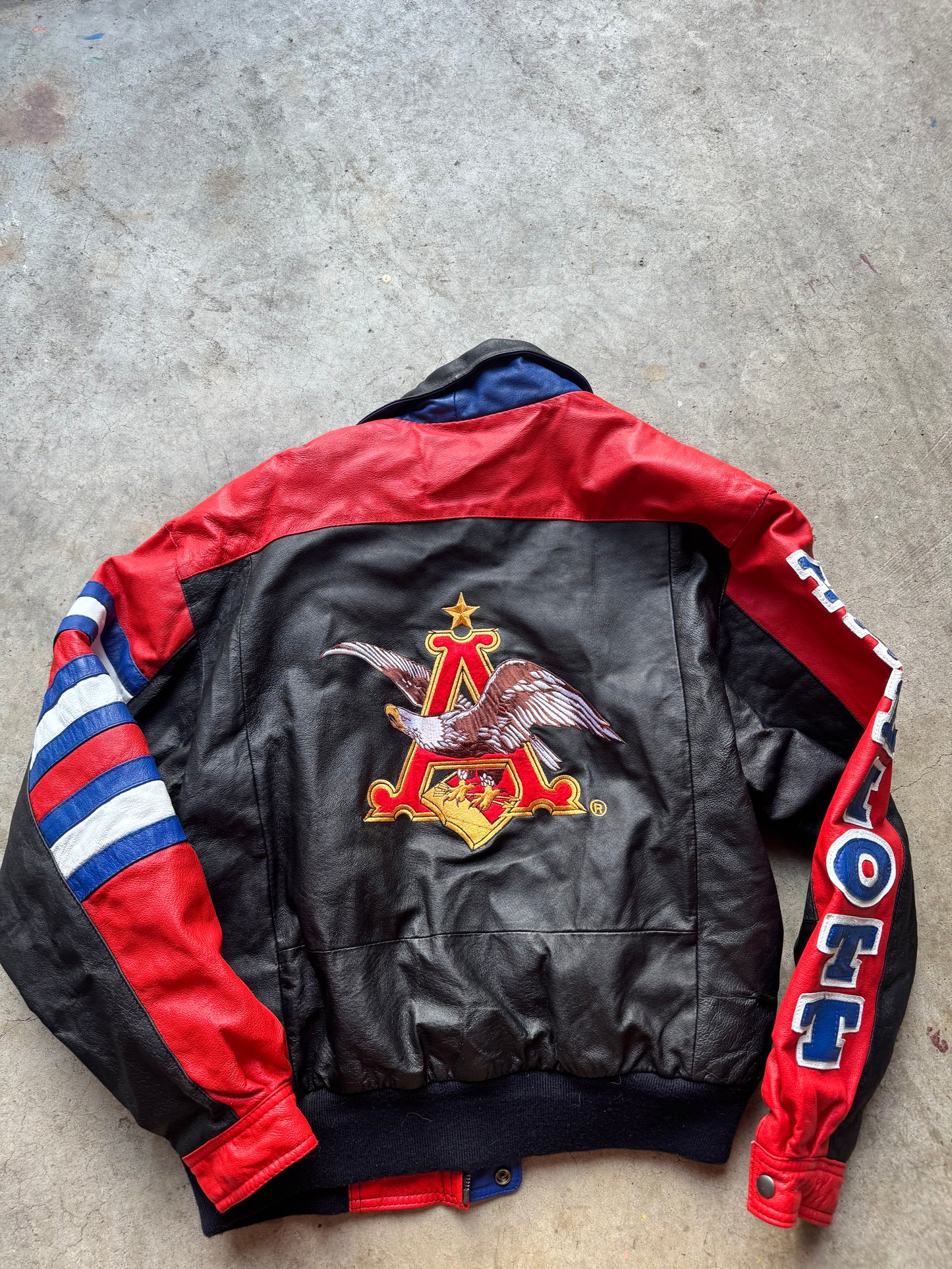 Vtg Bill Elliot Leather Jacket