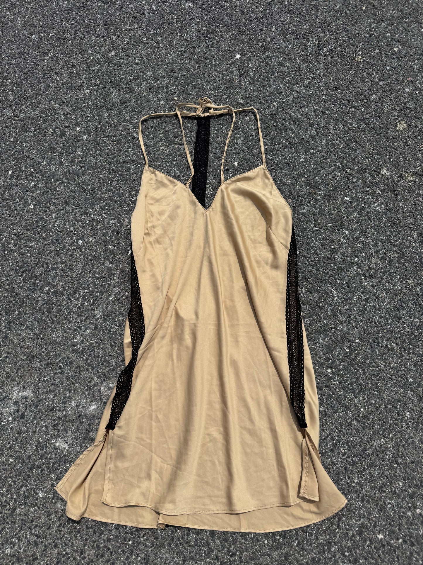 Tan and black slip