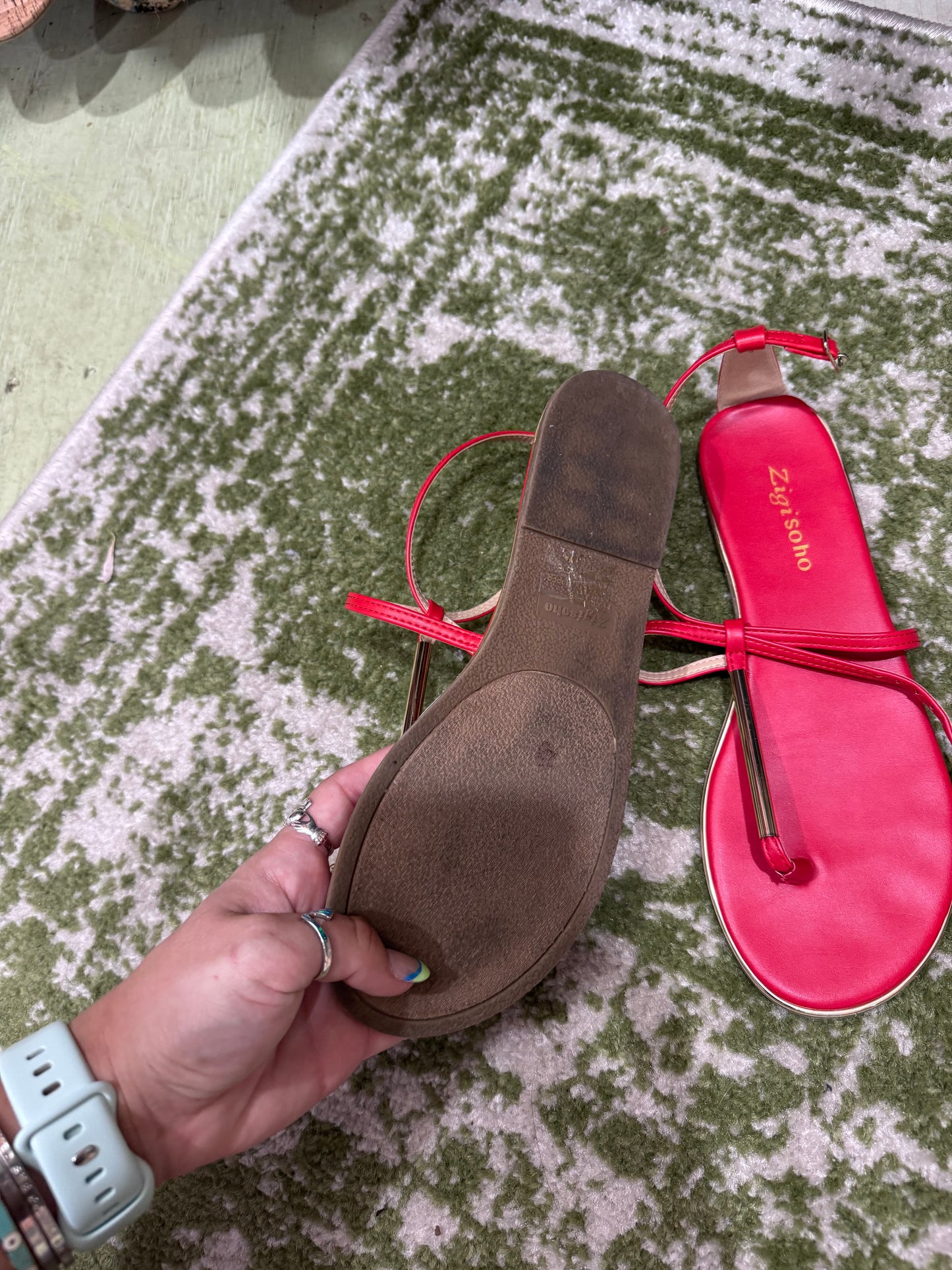 Red sandals