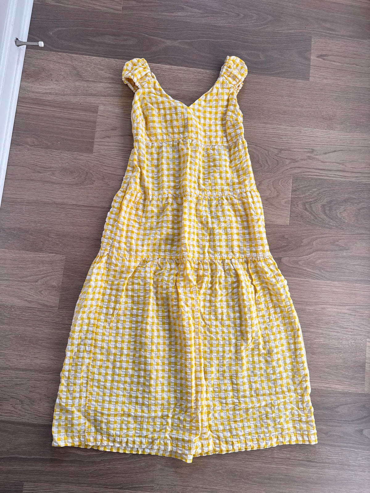 Yellow Gingham Dress XS