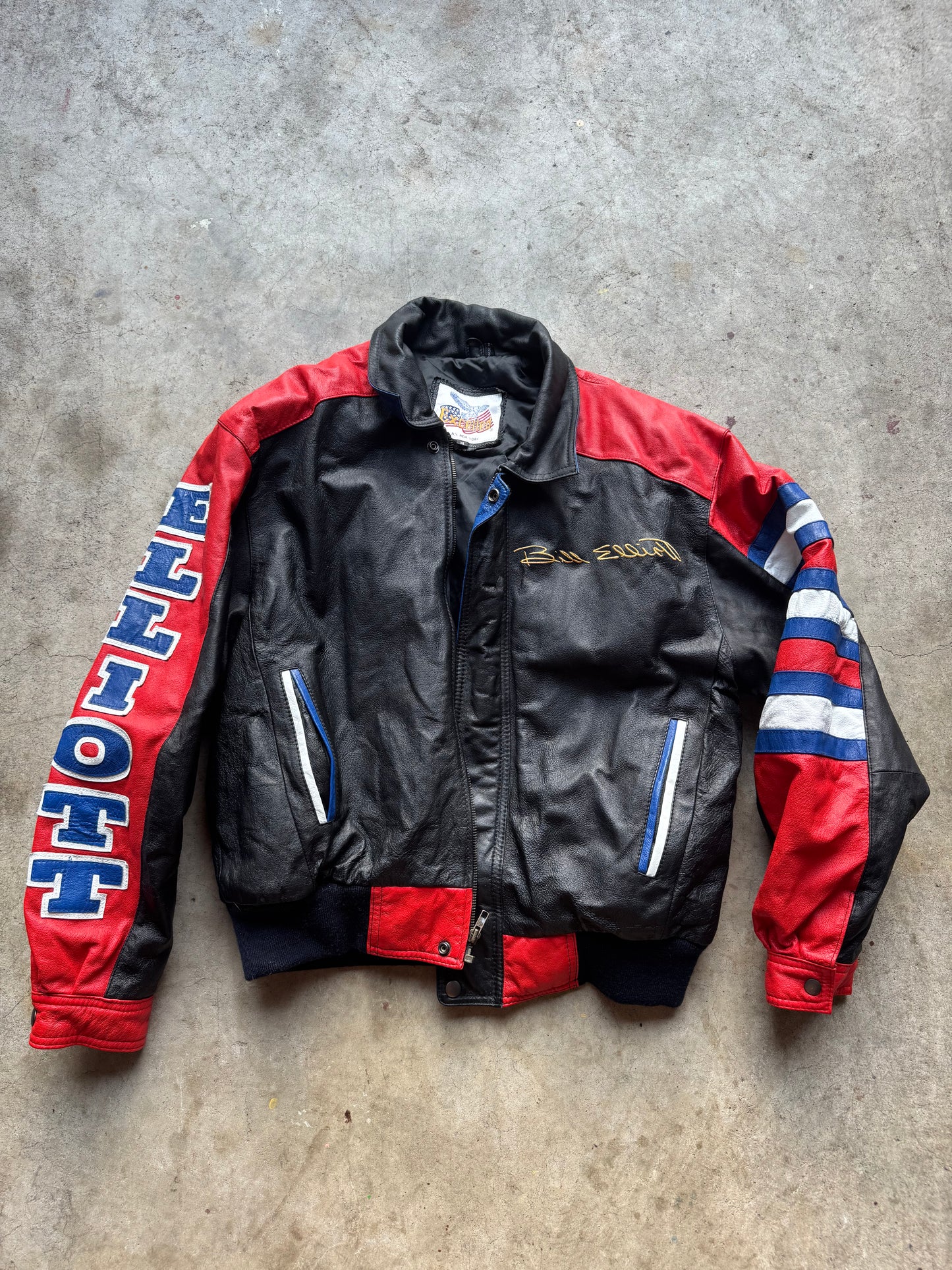 Vtg Bill Elliot Leather Jacket
