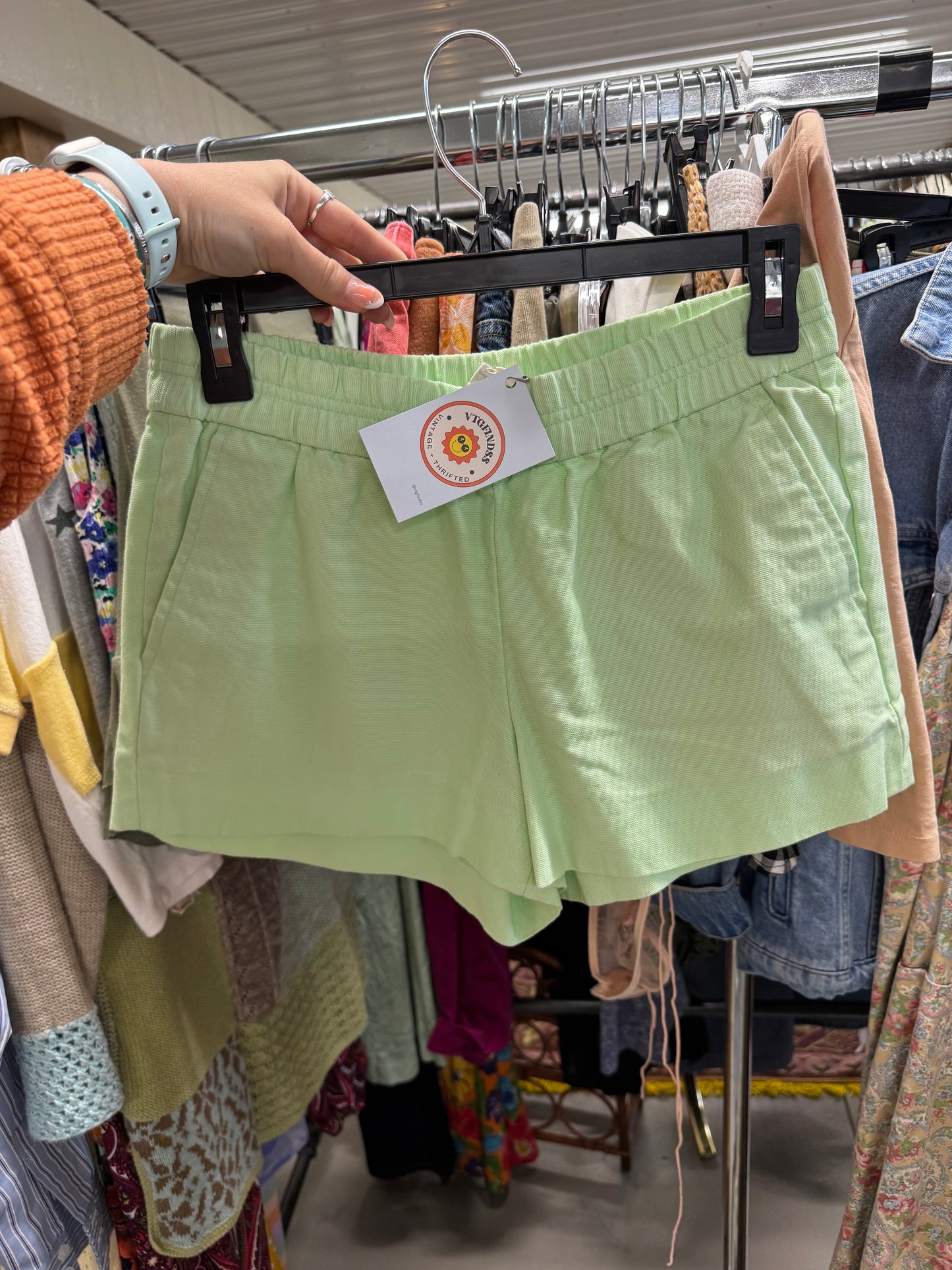 Jcrew lime green shorts