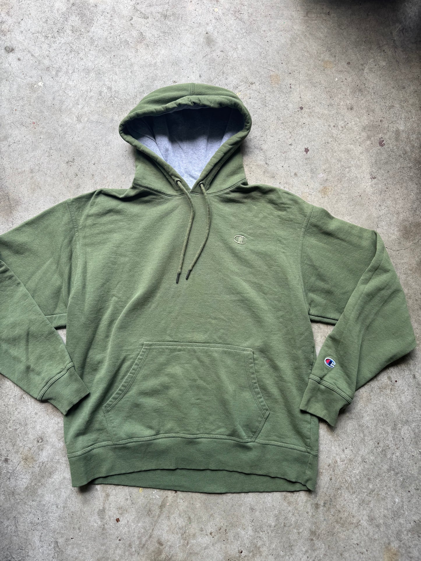 Green champion hoodie