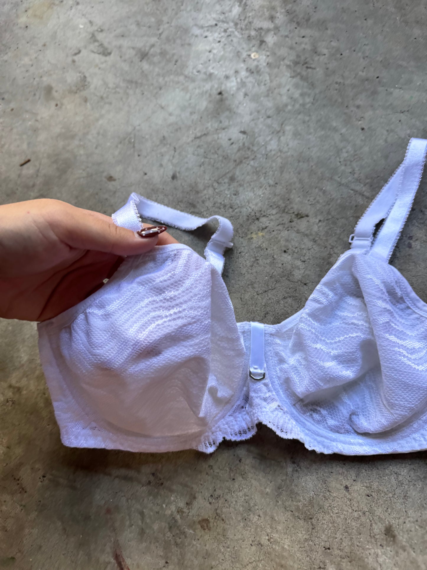 White lace bra