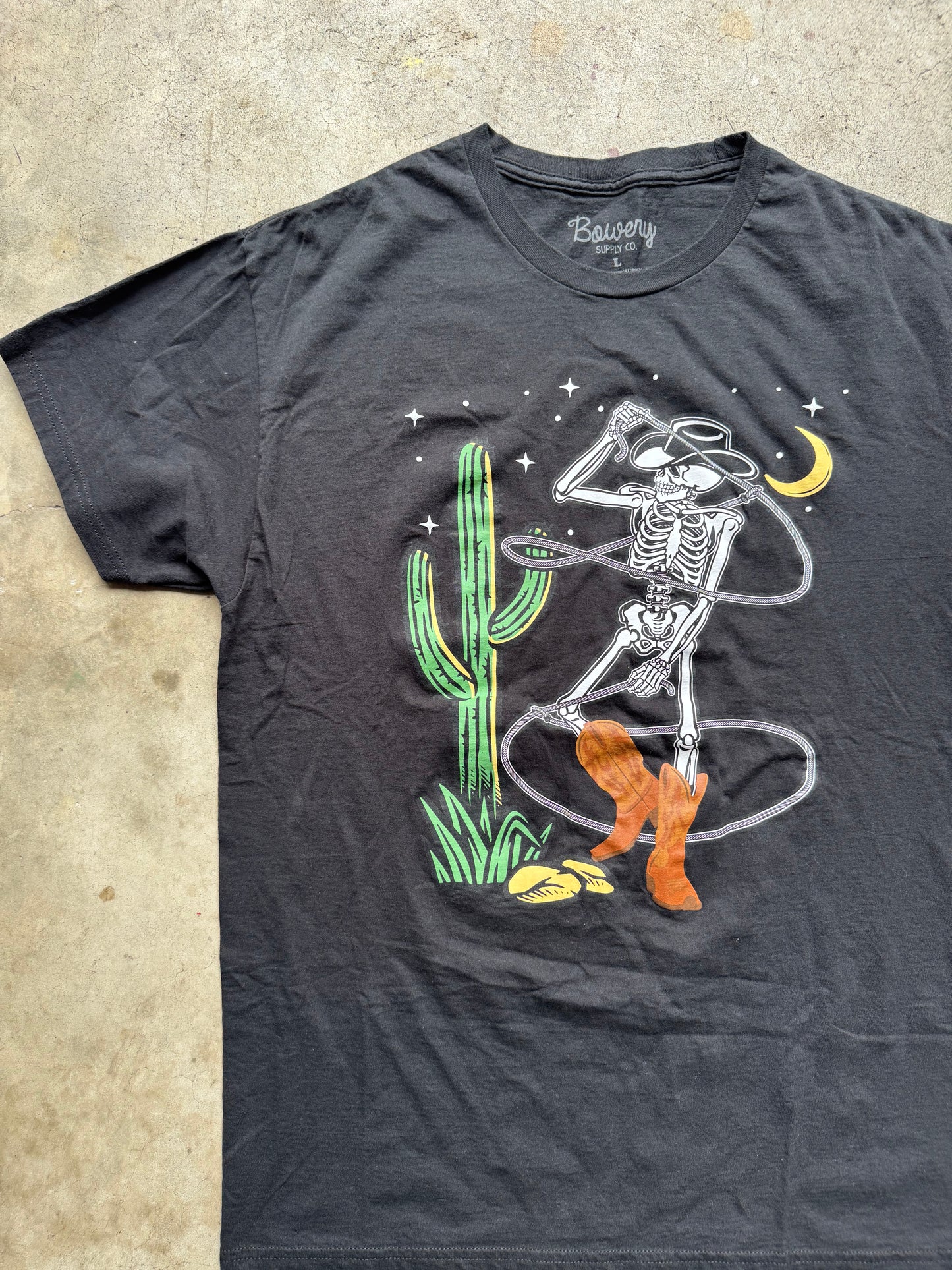 Skeleton cowboy tee