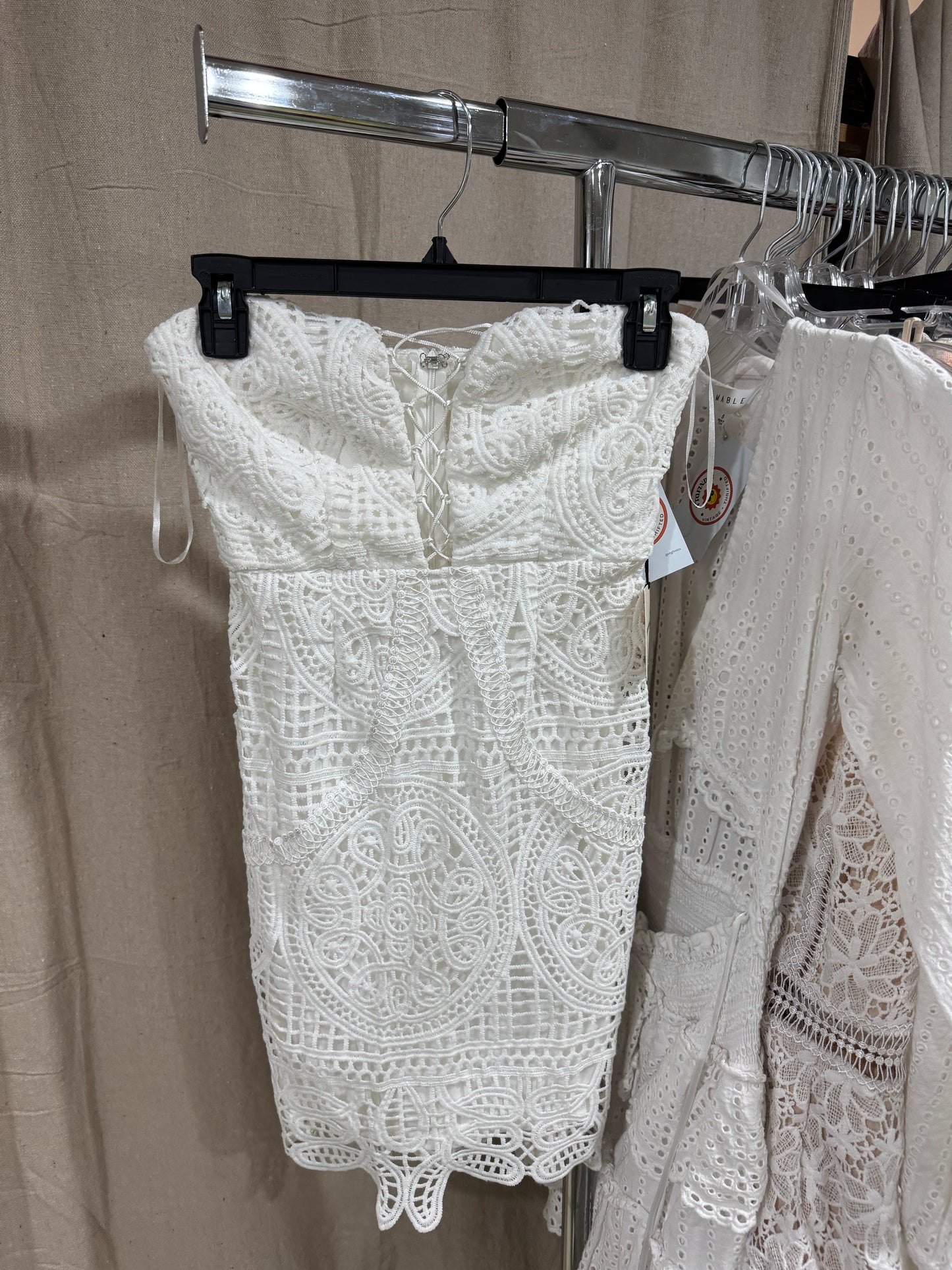 Super down strapless dress