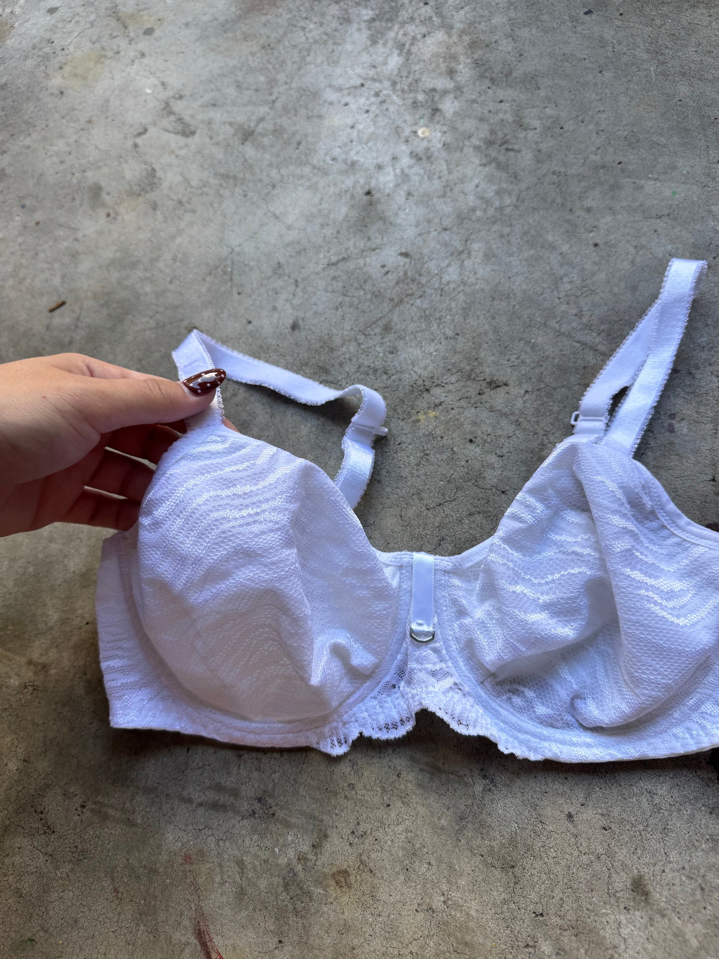 White lace bra