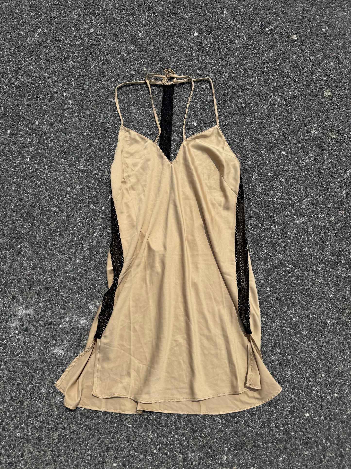 Tan and black slip
