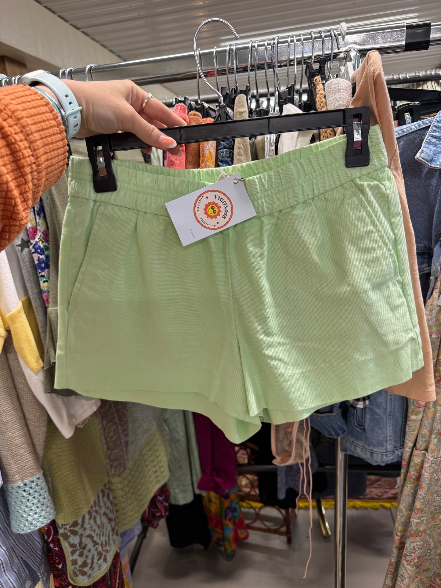 Jcrew lime green shorts