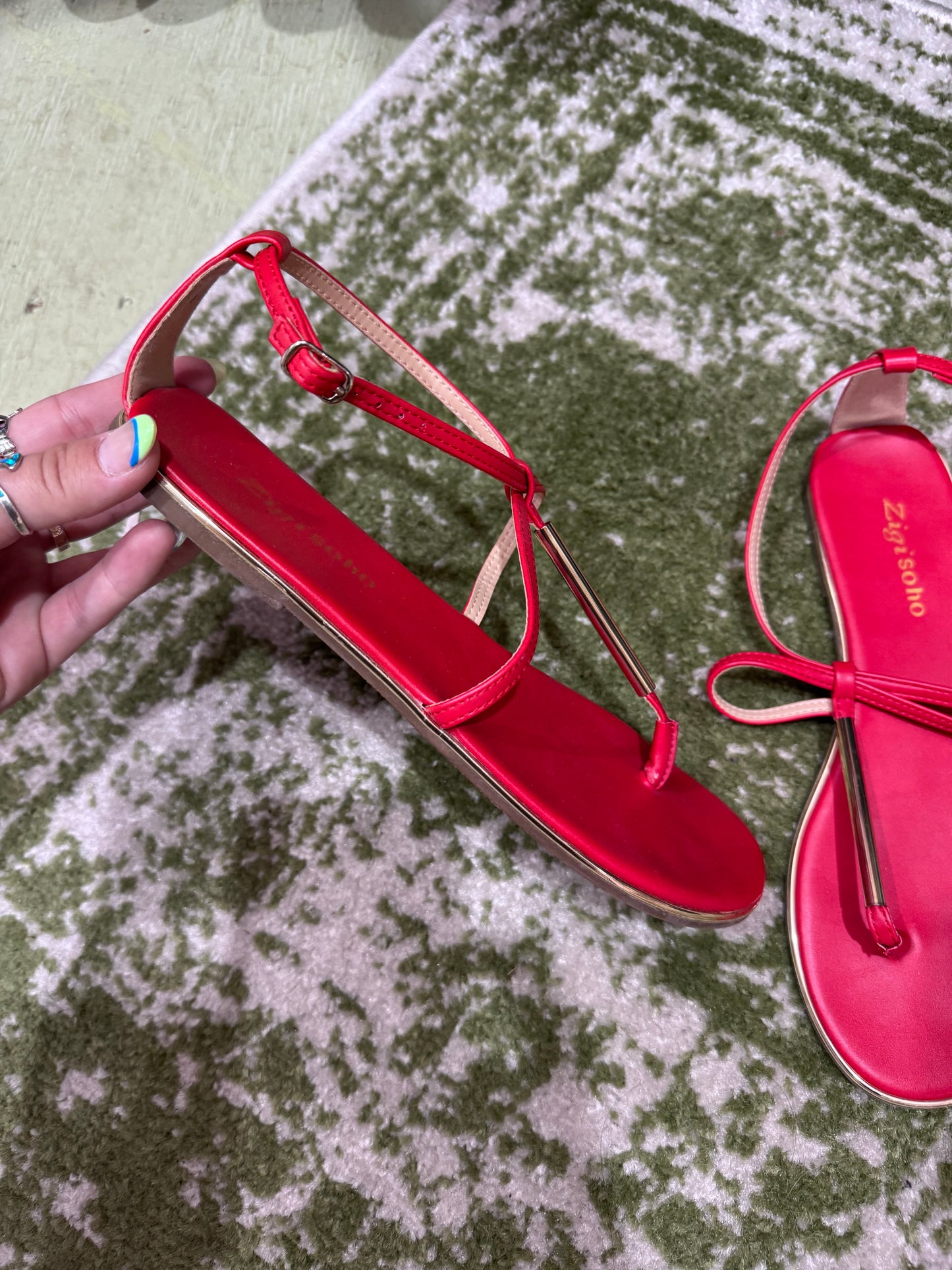 Red sandals