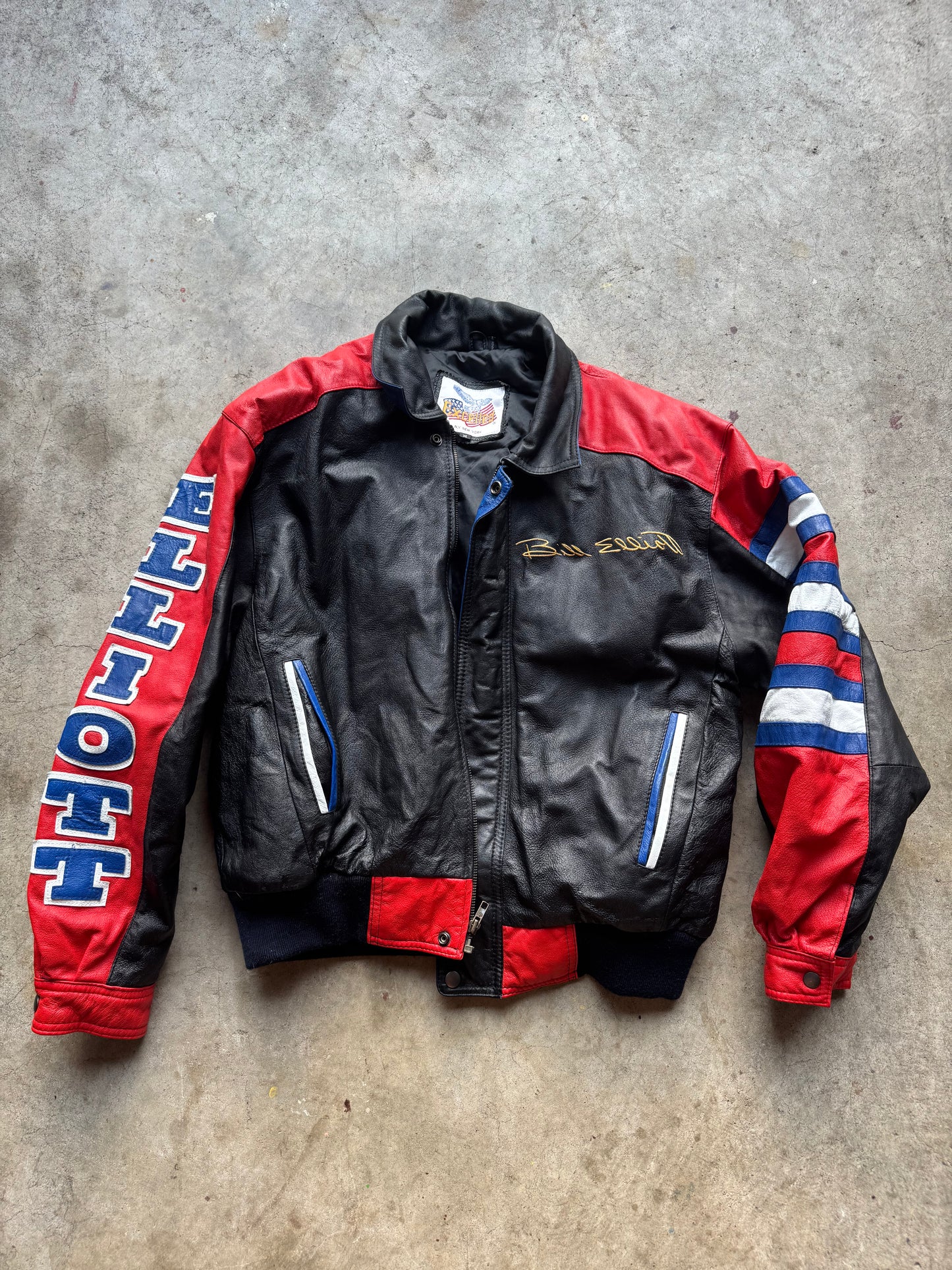 Vtg Bill Elliot Leather Jacket