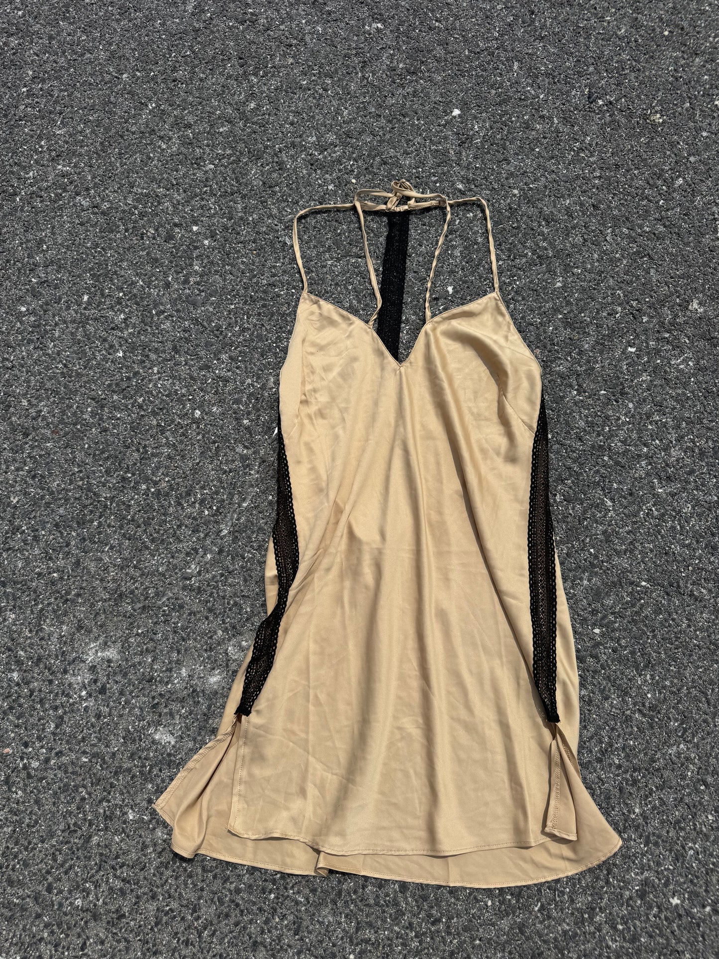 Tan and black slip