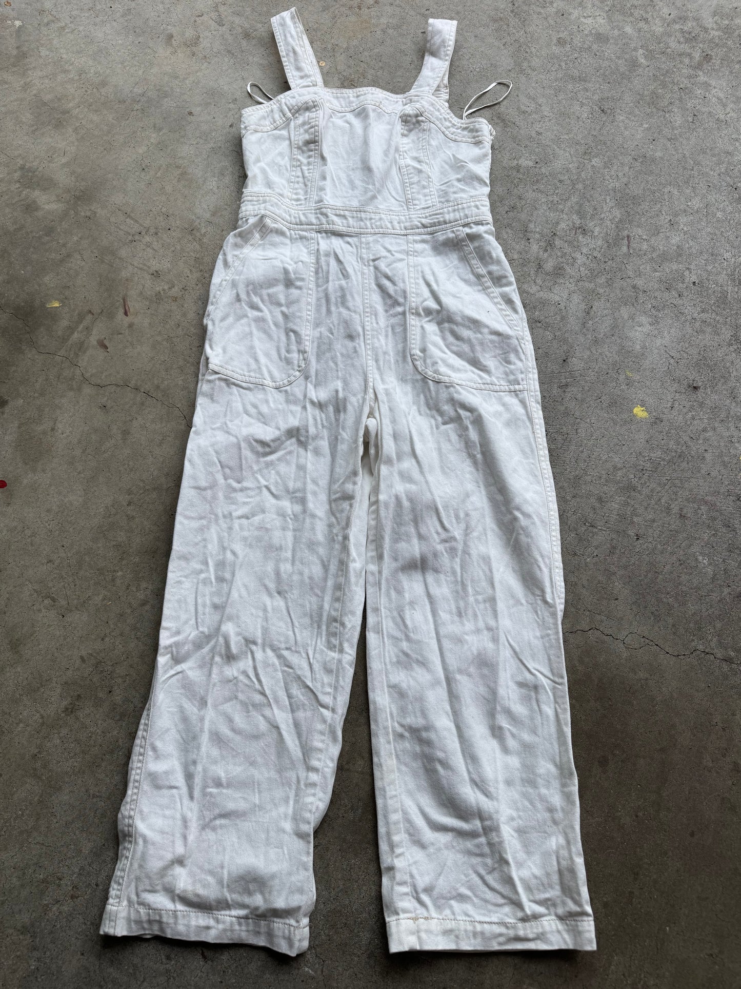 White linen jumpsuit