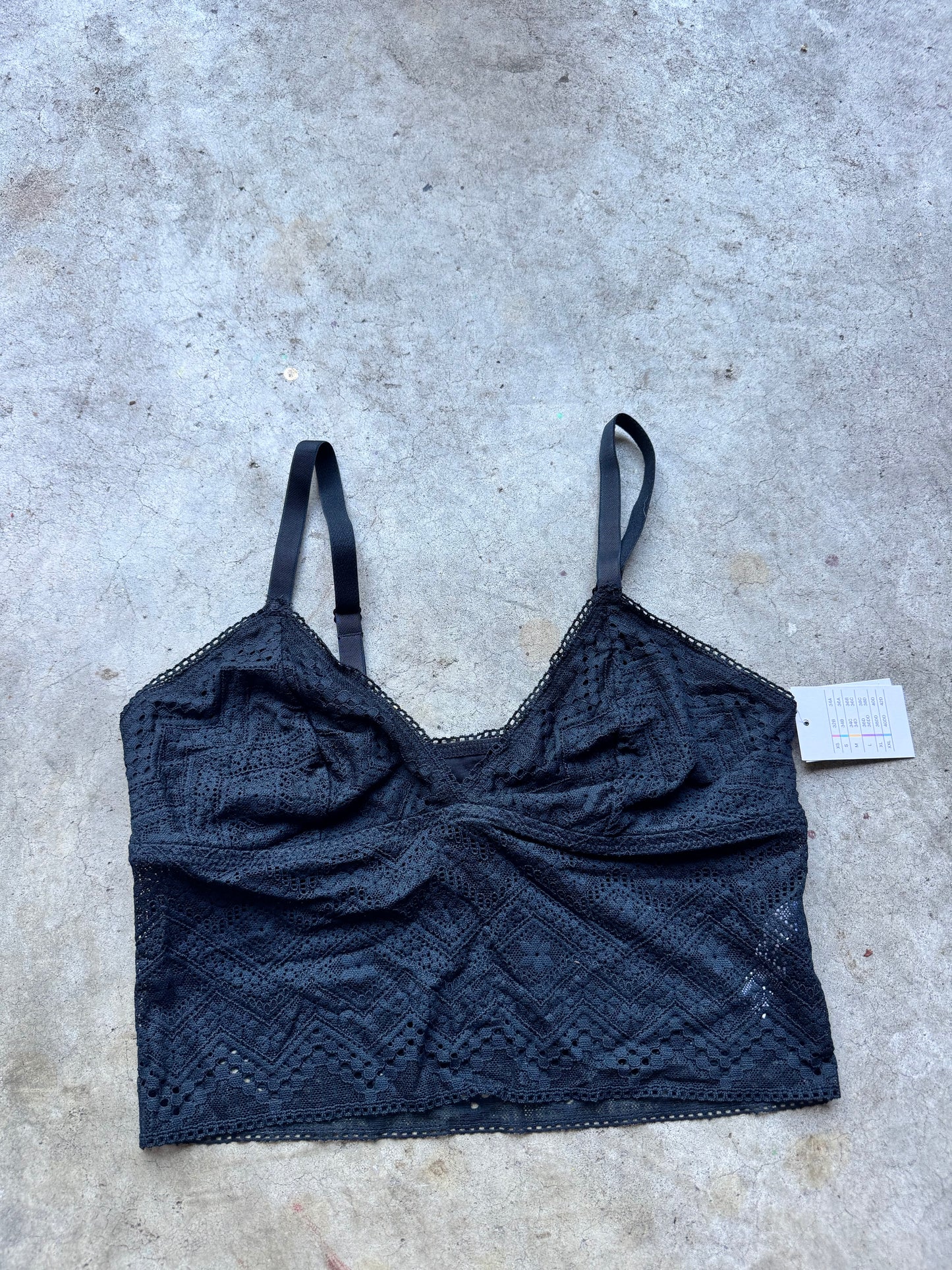 Black lace bralette