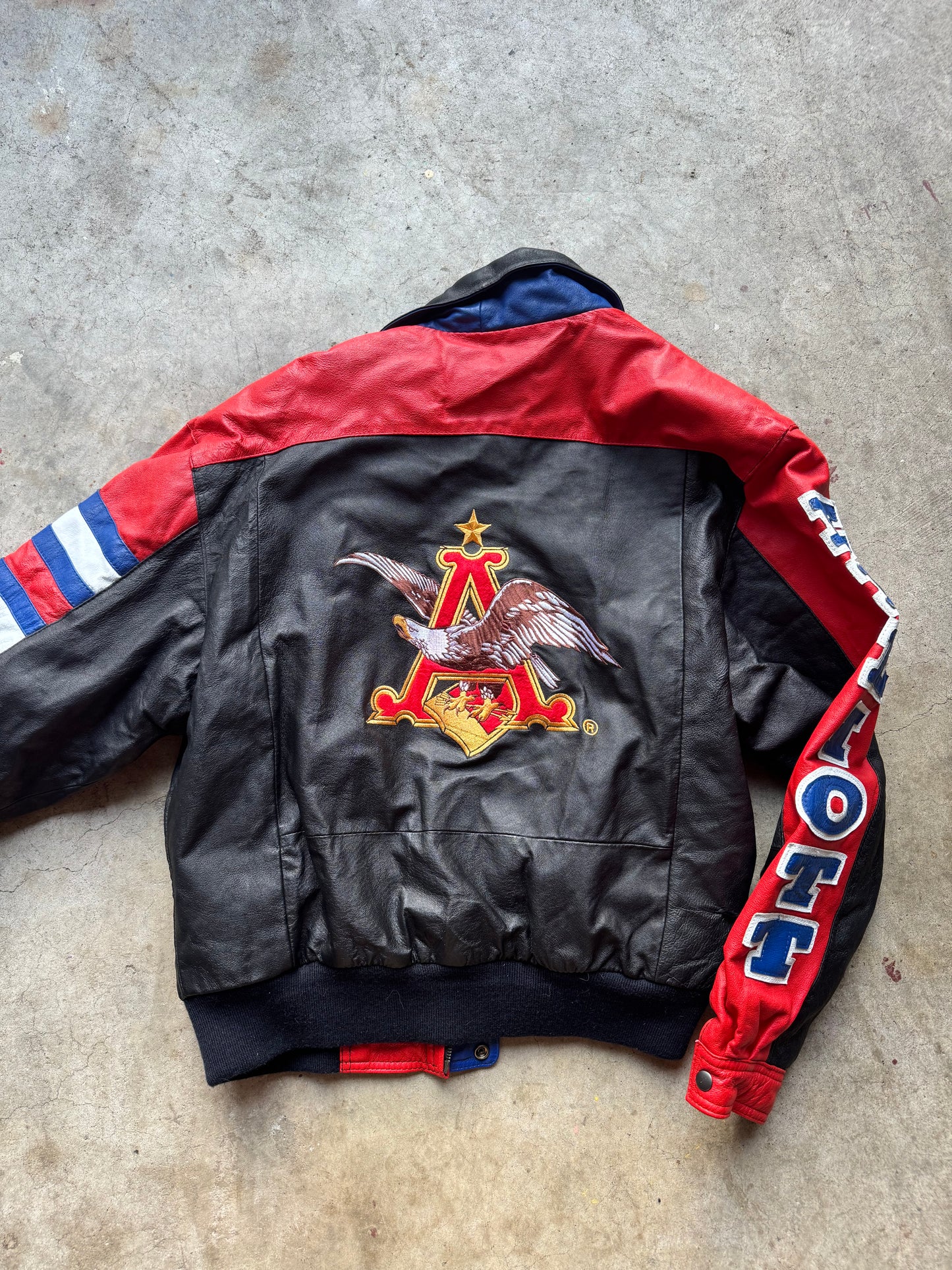 Vtg Bill Elliot Leather Jacket