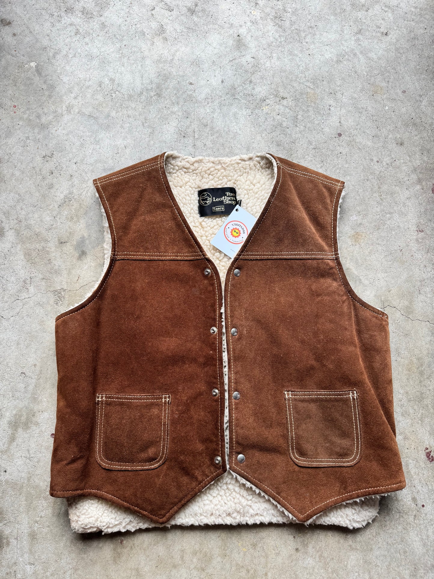 Vtg Leather Vest