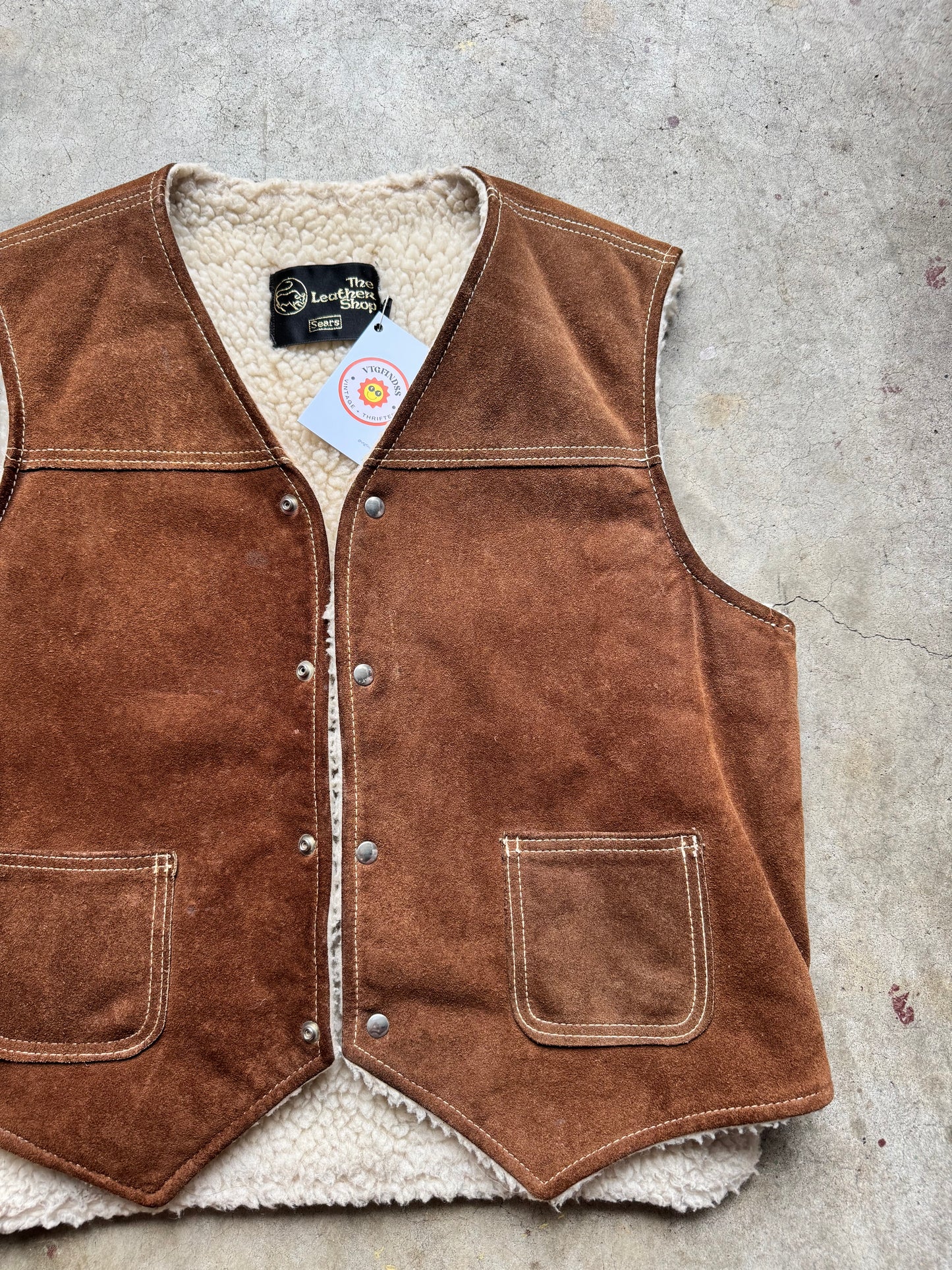 Vtg Leather Vest