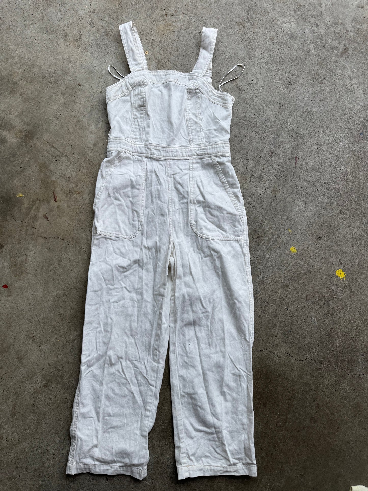 White linen jumpsuit