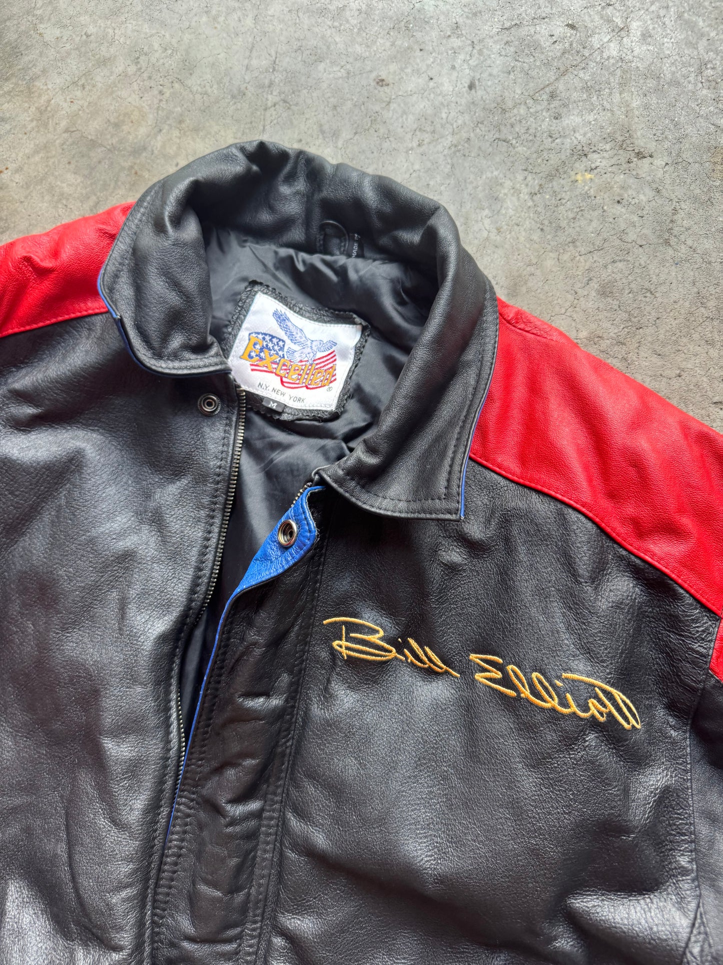 Vtg Bill Elliot Leather Jacket