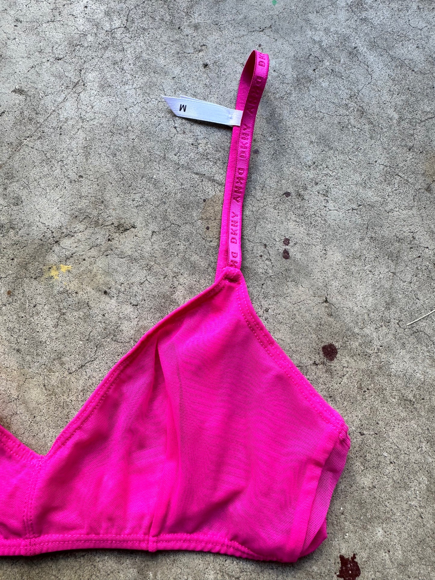 New pink mesh bra