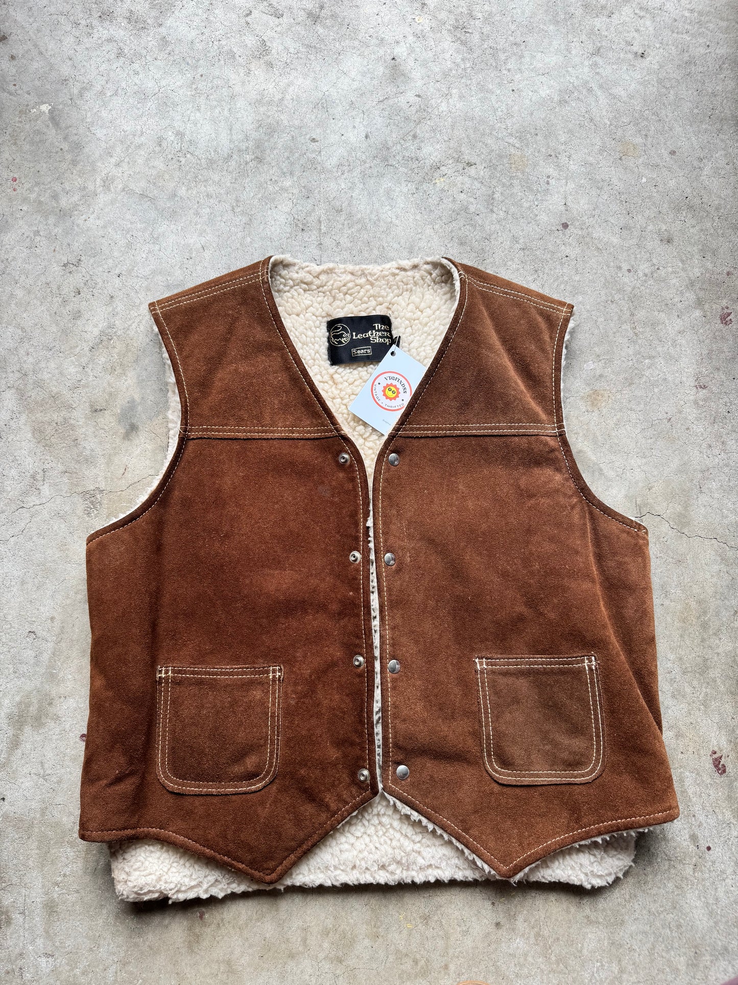 Vtg Leather Vest