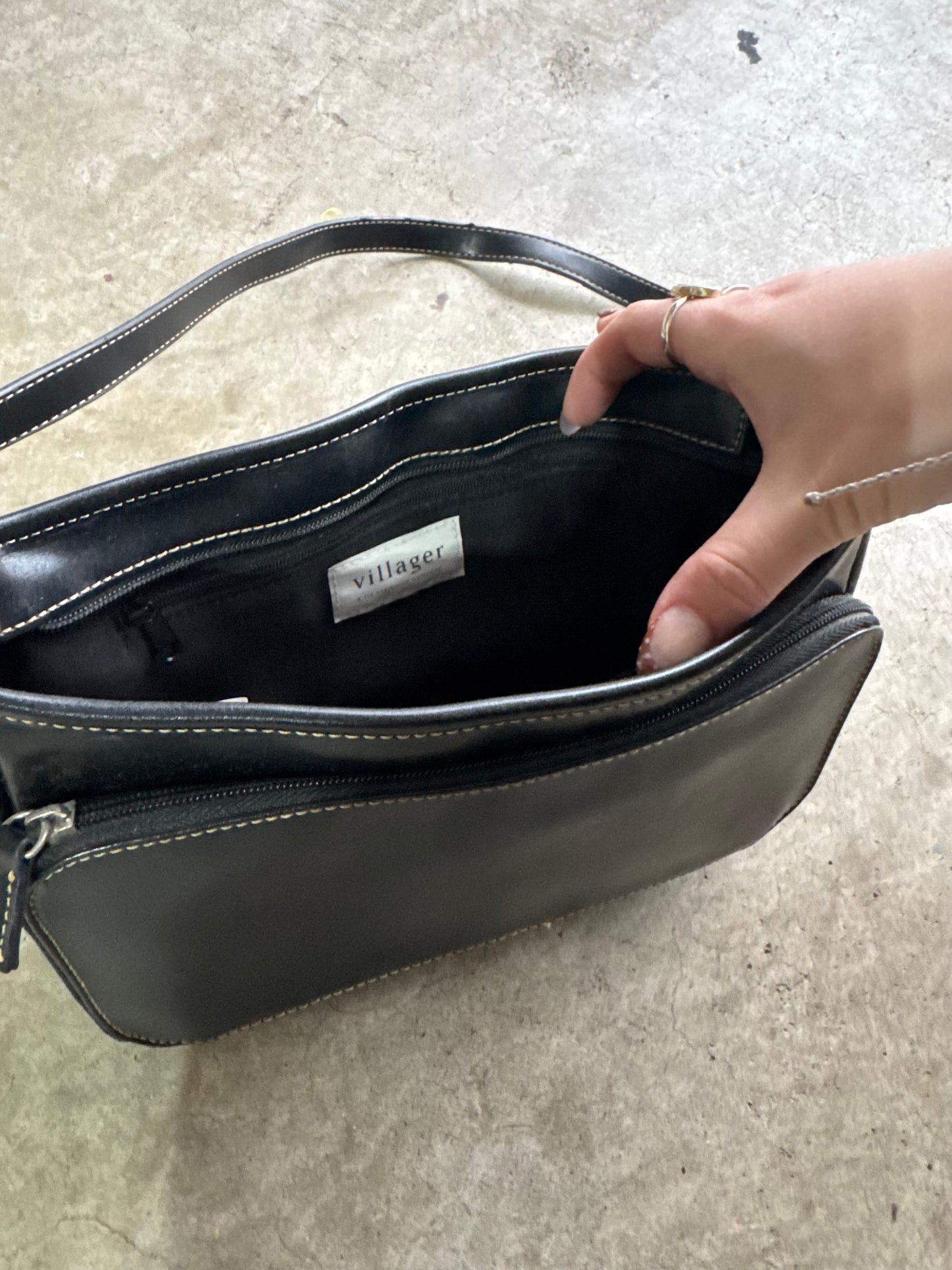Vtg Black Purse