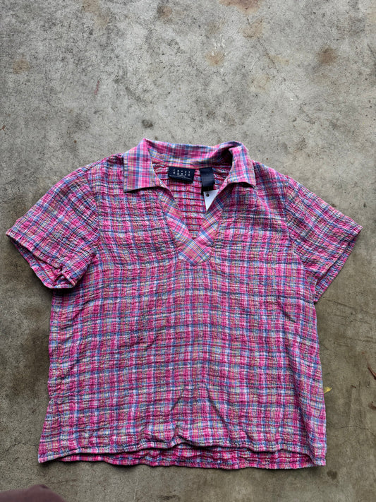 Vtg Checkered Top