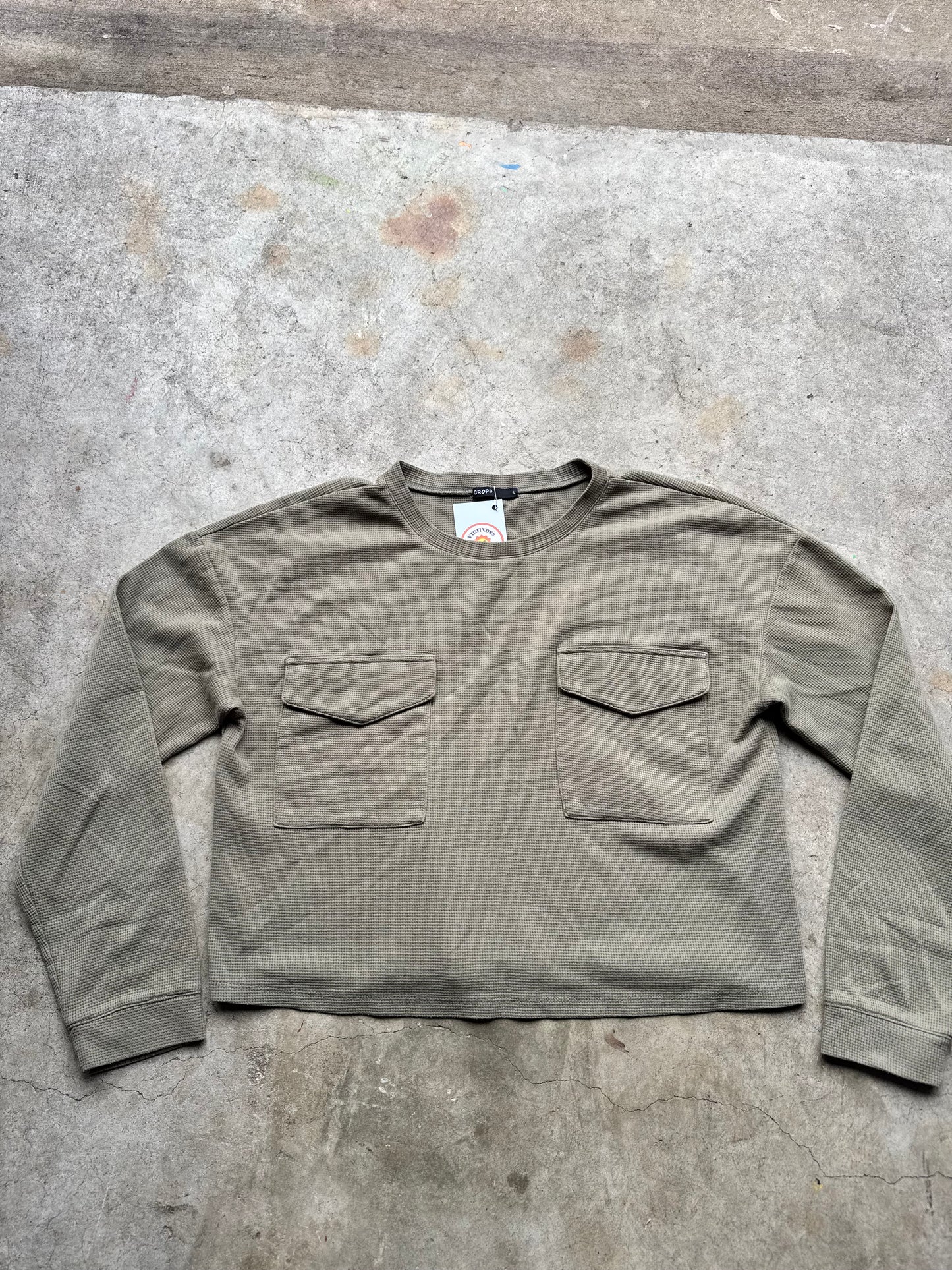 Green Cropped Sweater