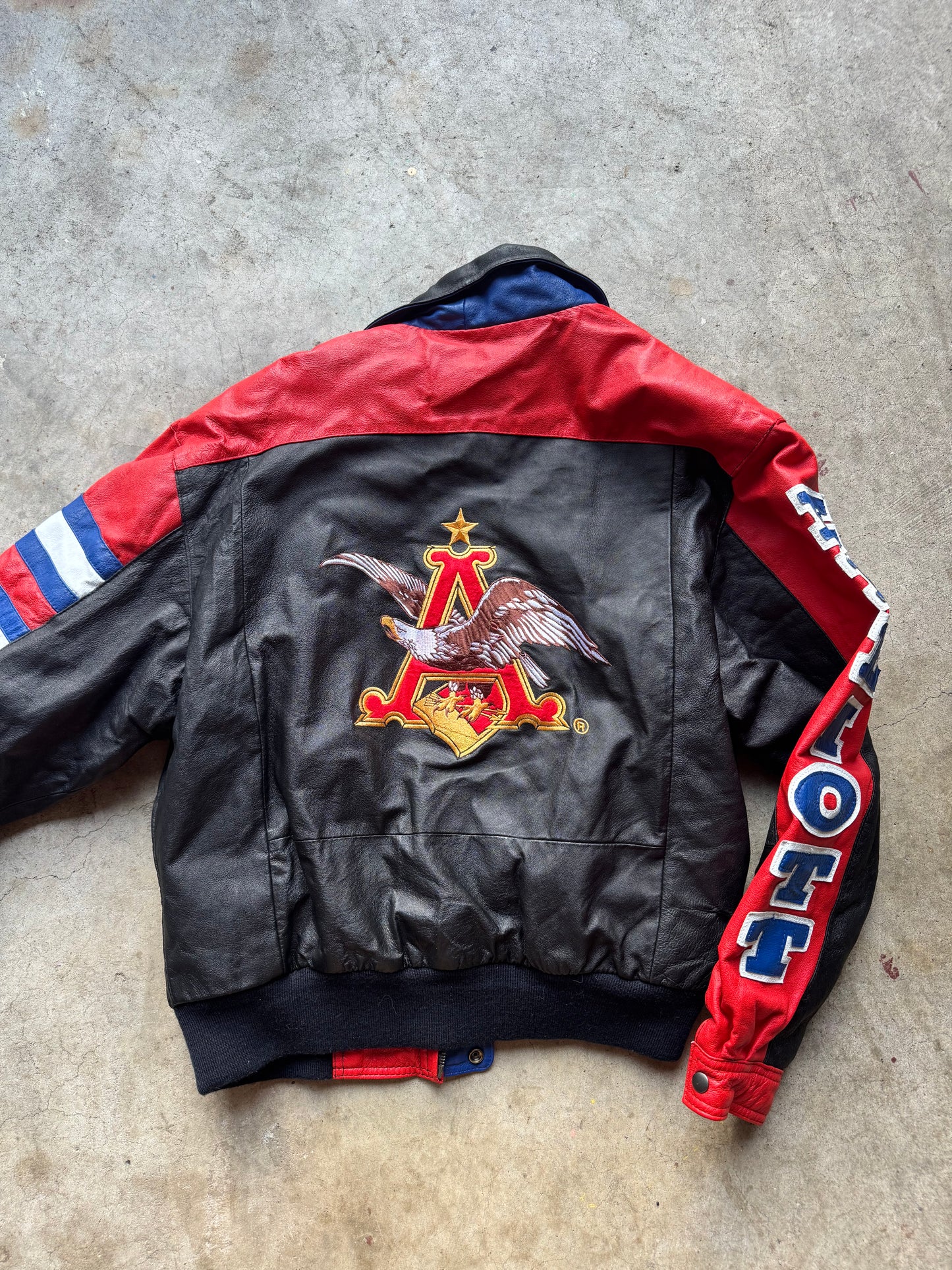 Vtg Bill Elliot Leather Jacket