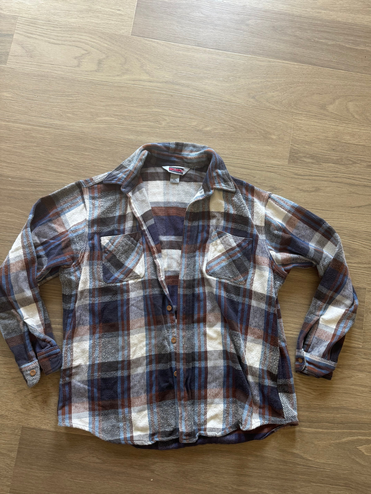 Plaid button up XL