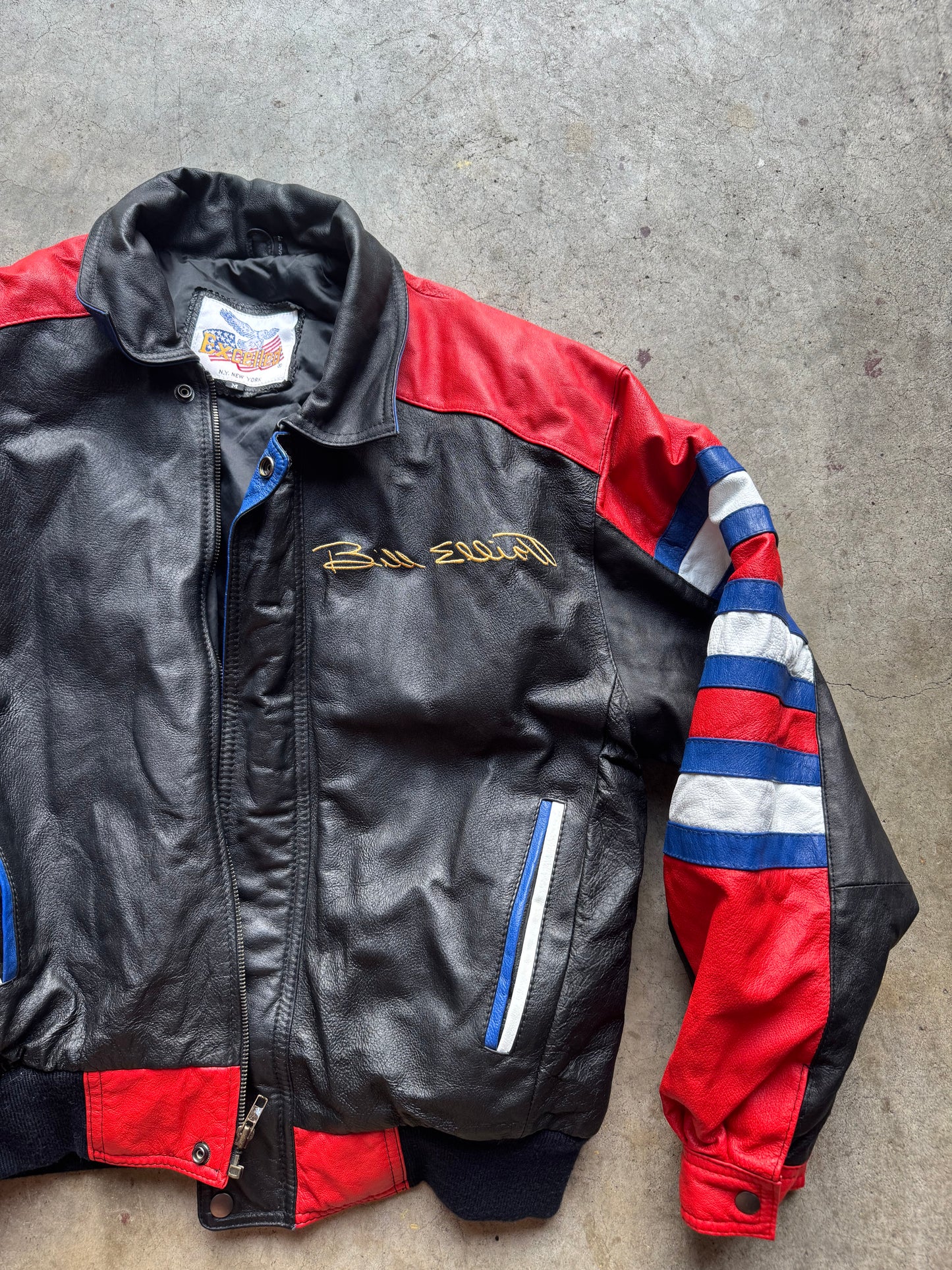 Vtg Bill Elliot Leather Jacket