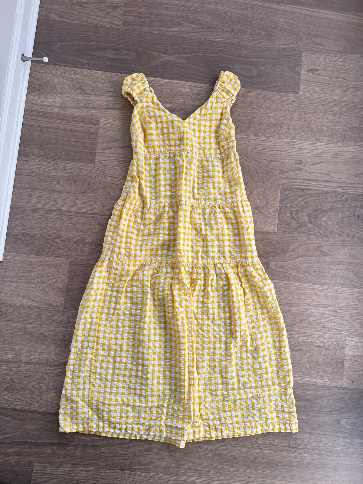 Yellow Gingham Dress XS