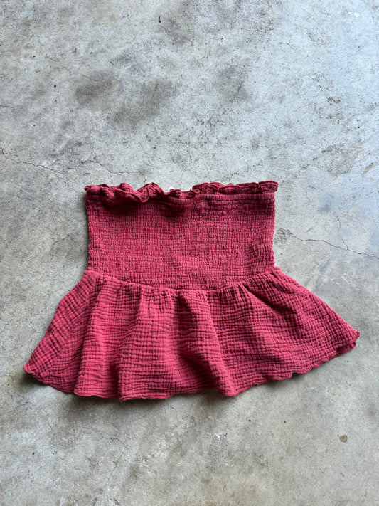 Red tube top