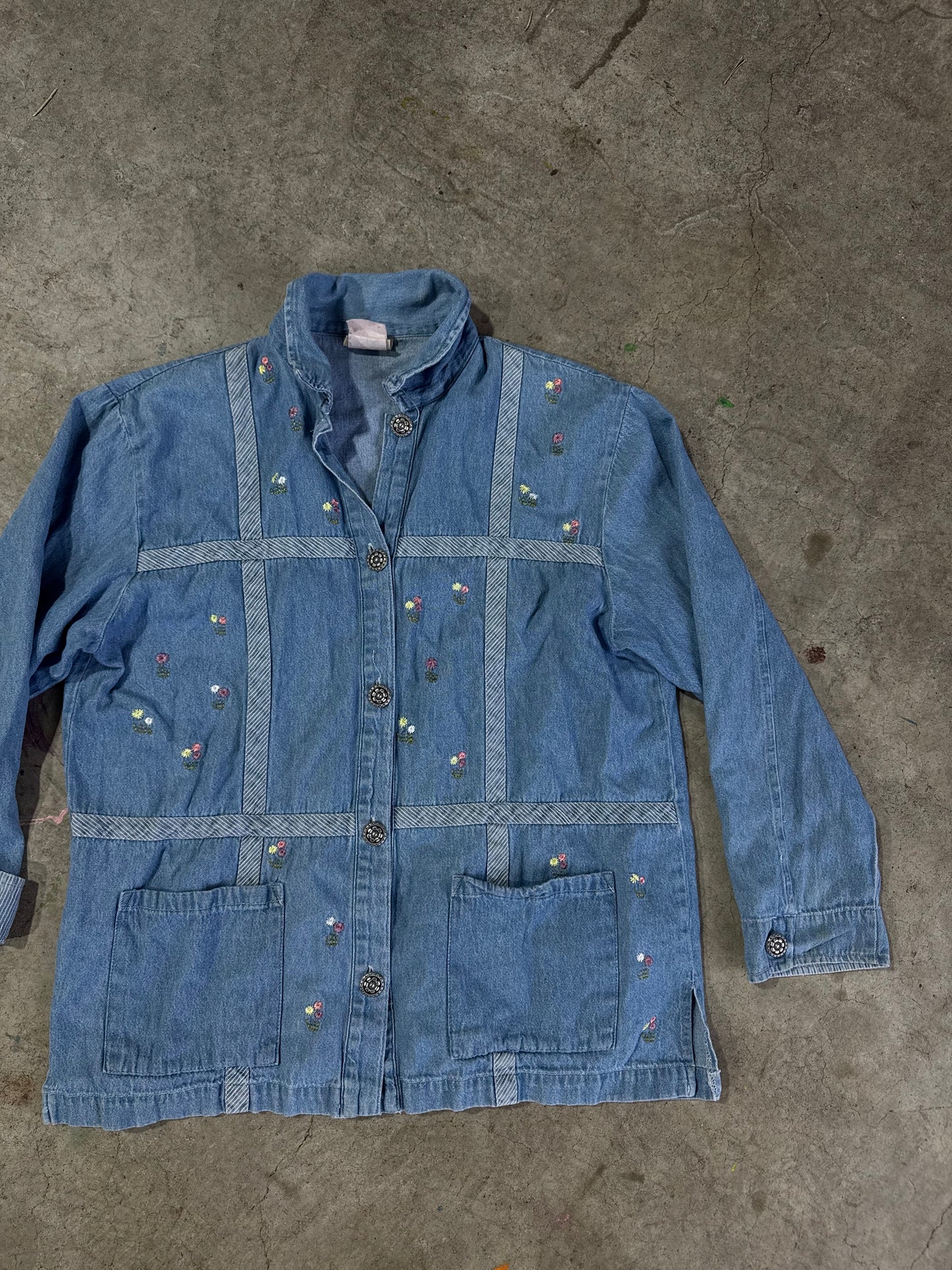Jean Jacket Flower