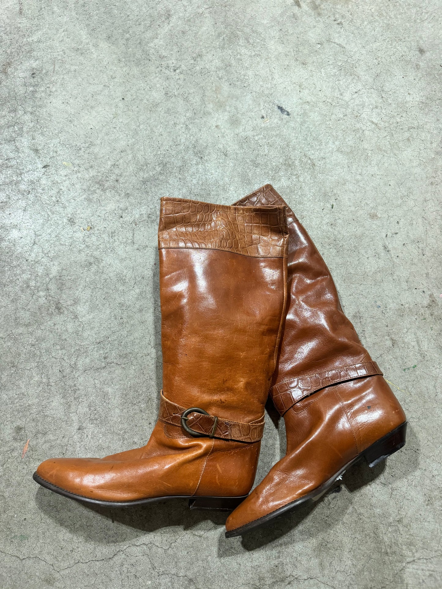 Vtg Italian Leather Boots