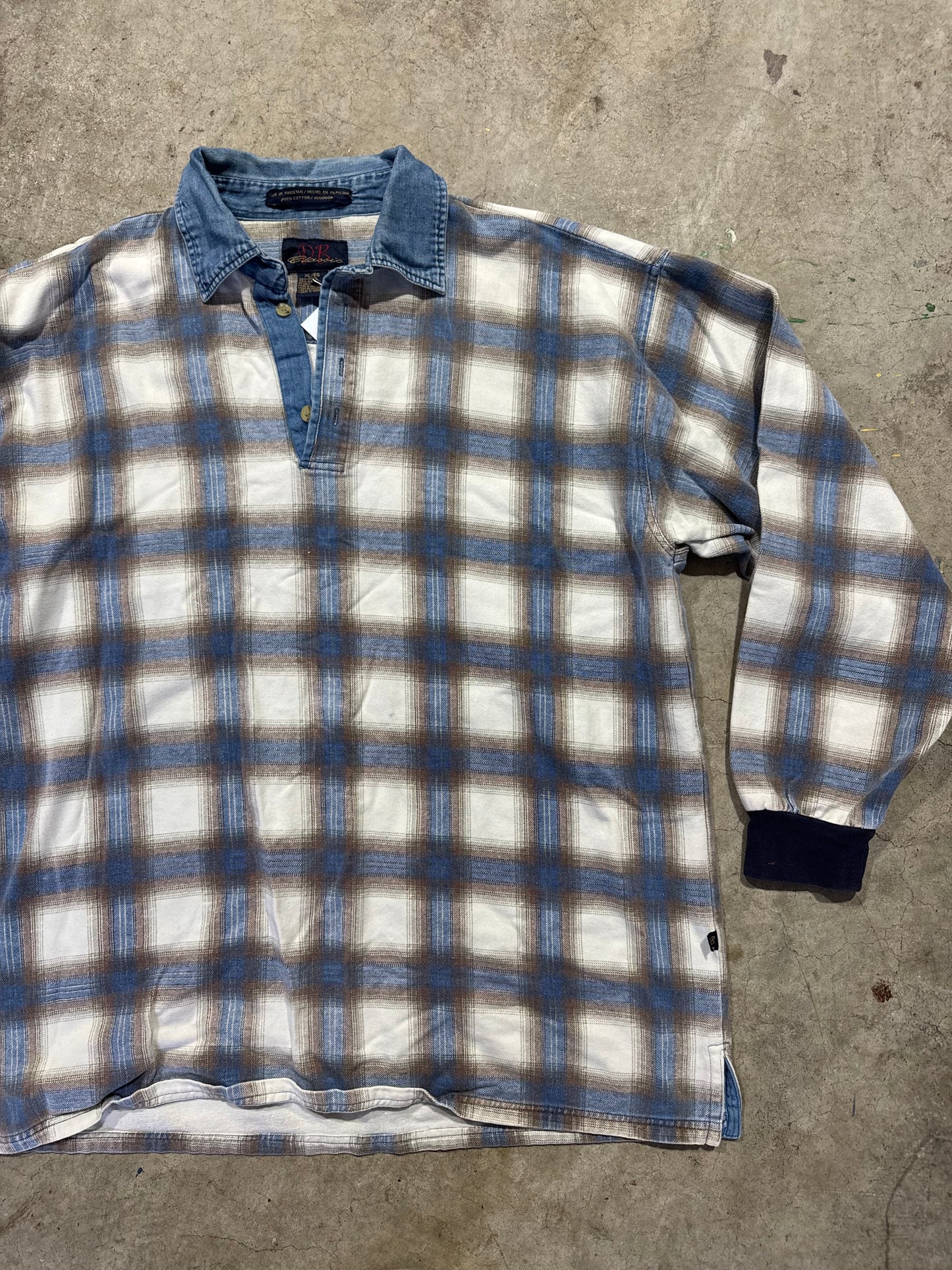 Vtg Denim Flannel