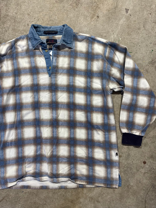 Vtg Denim Flannel