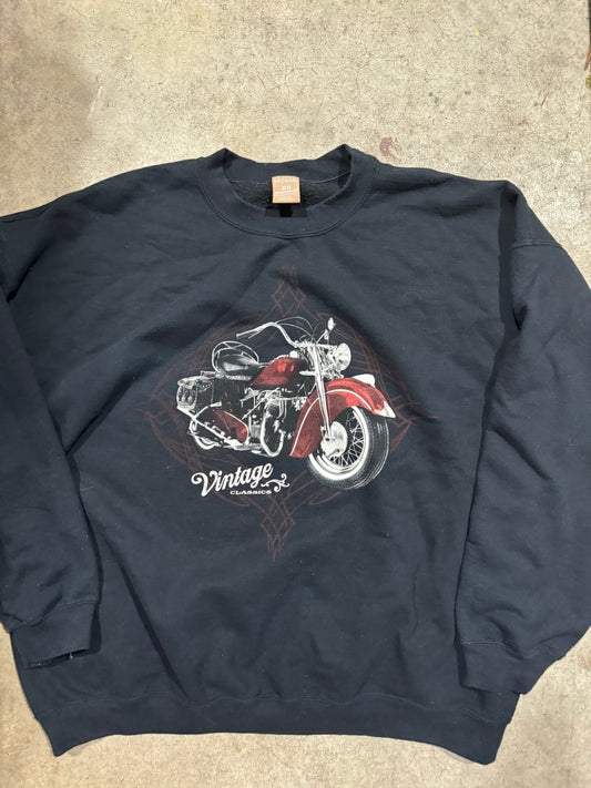 Vtg Biker Crewneck