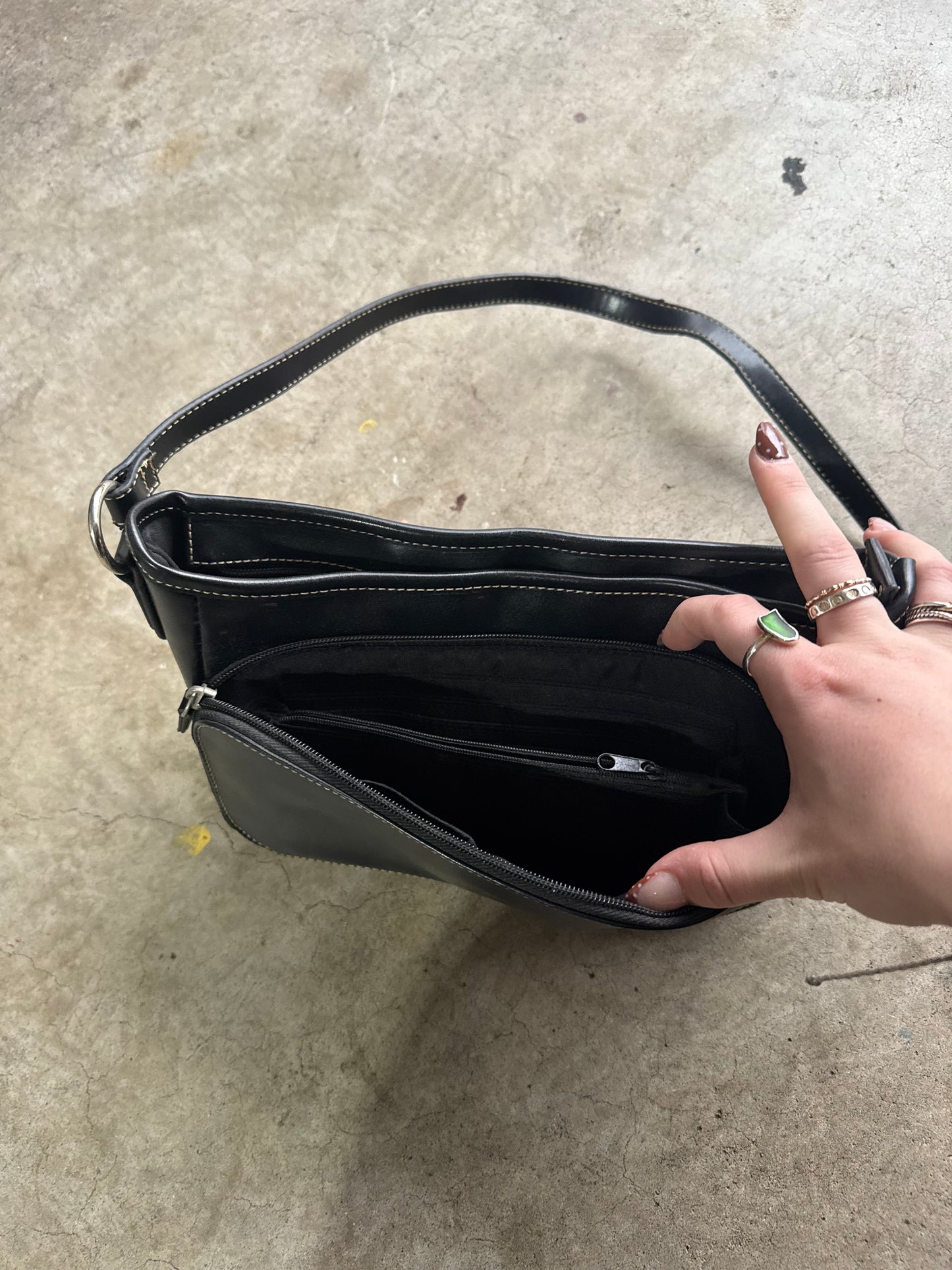 Vtg Black Purse