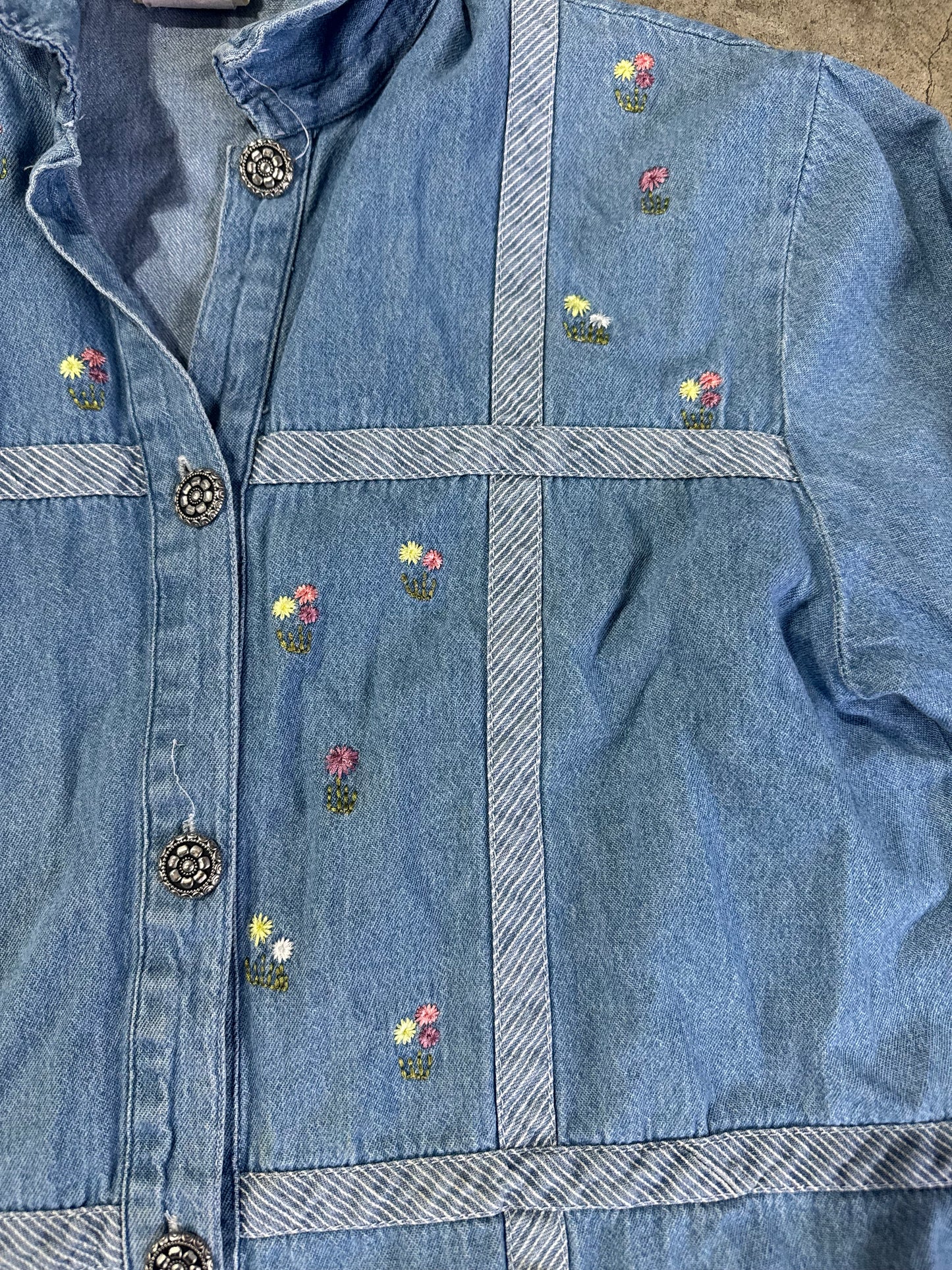 Jean Jacket Flower
