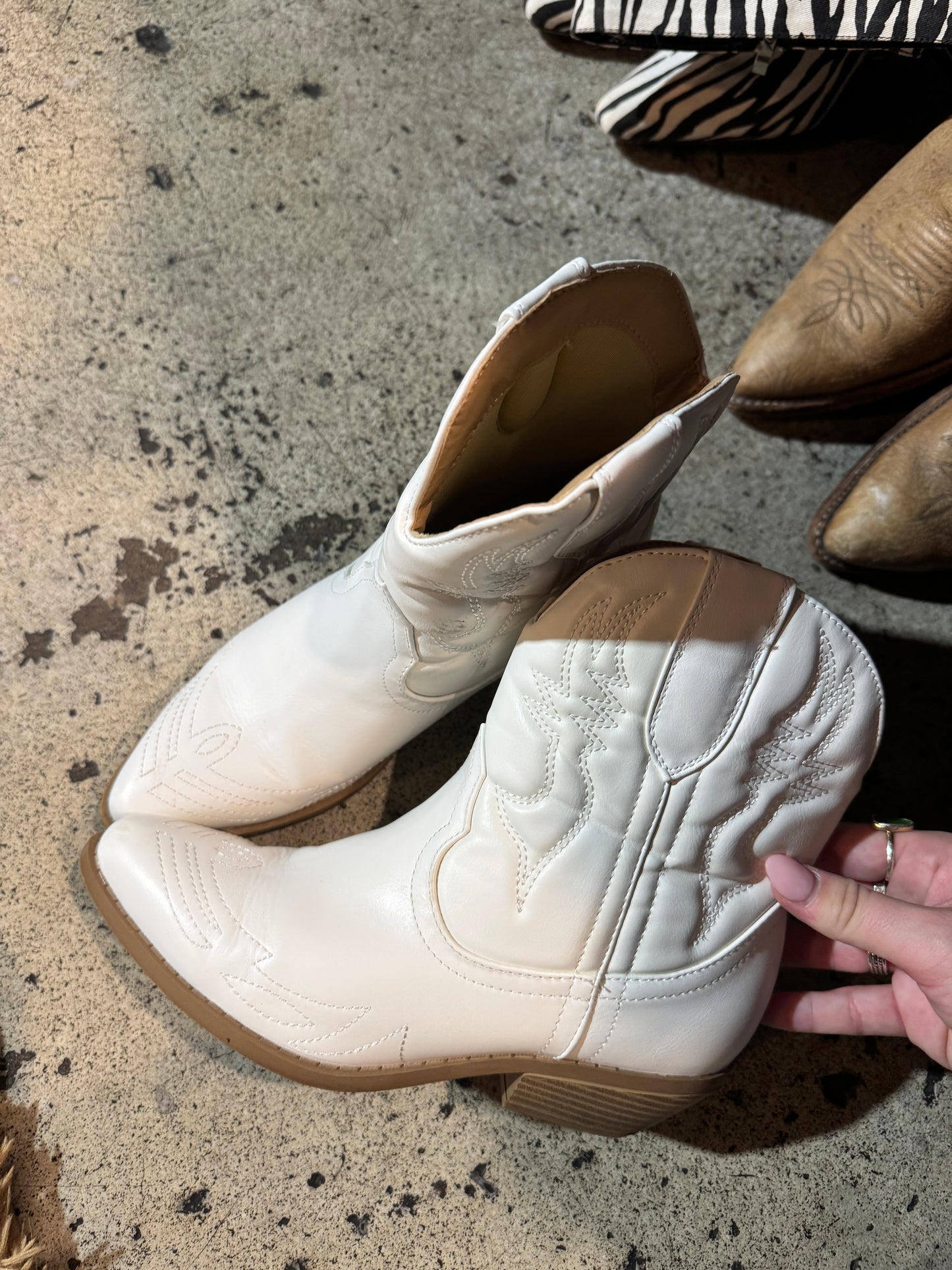 White cowboy boots