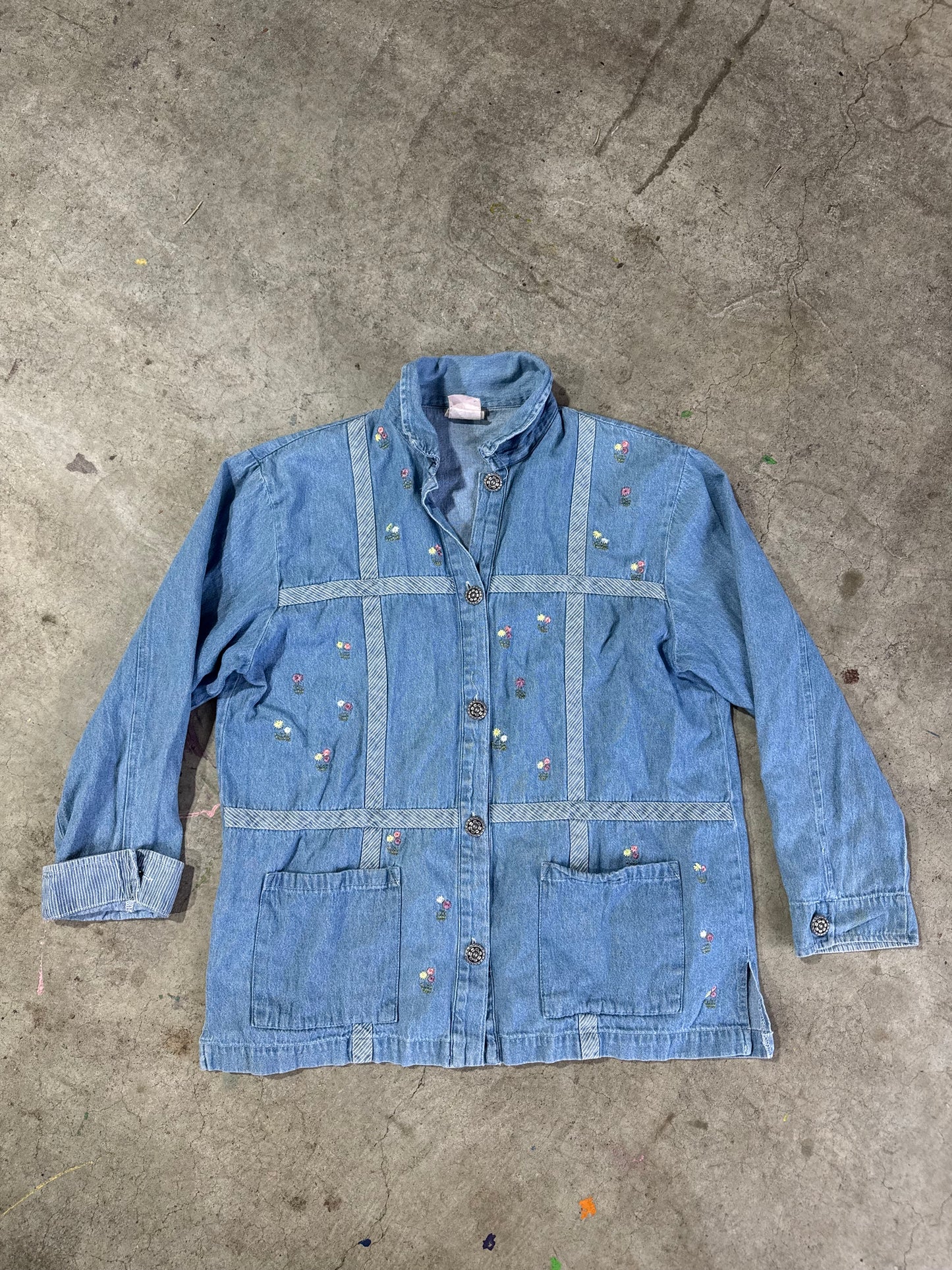 Jean Jacket Flower