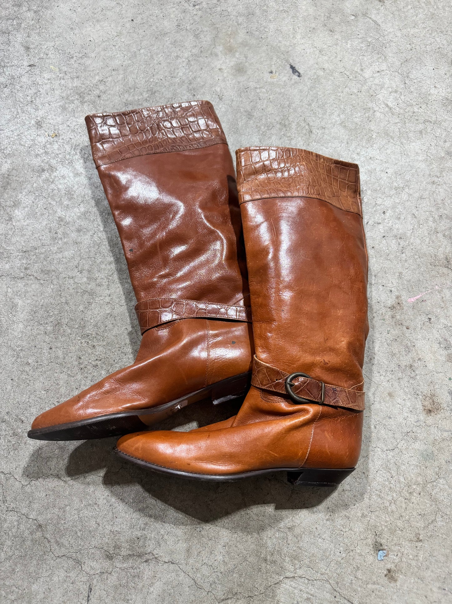 Vtg Italian Leather Boots