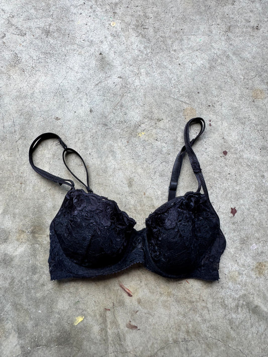 Black lace bra