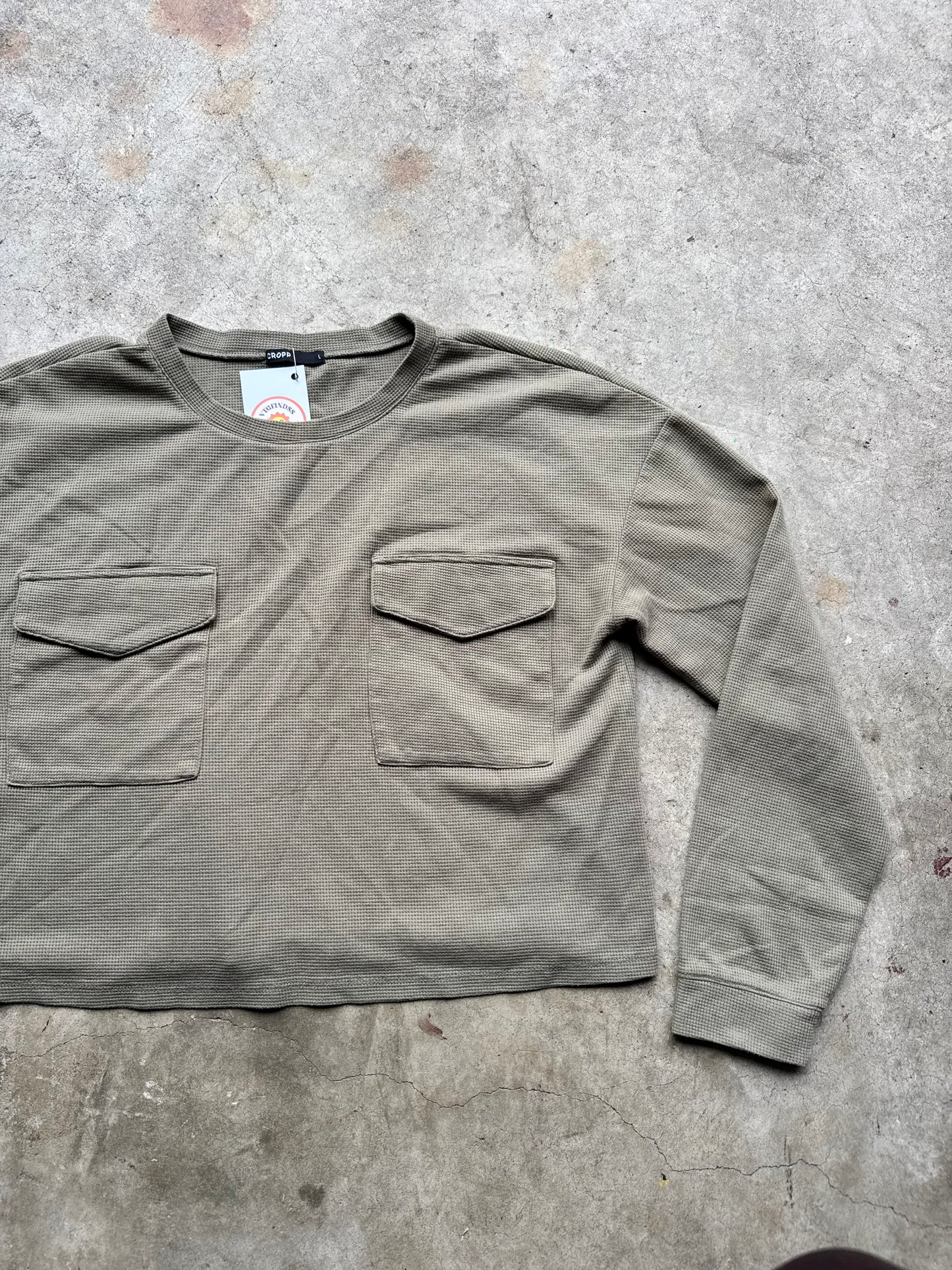 Green Cropped Sweater