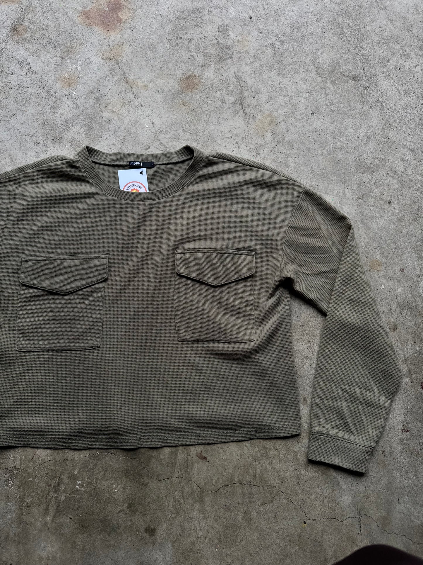 Green Cropped Sweater