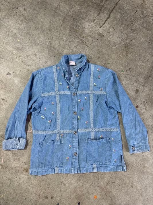 Jean Jacket Flower