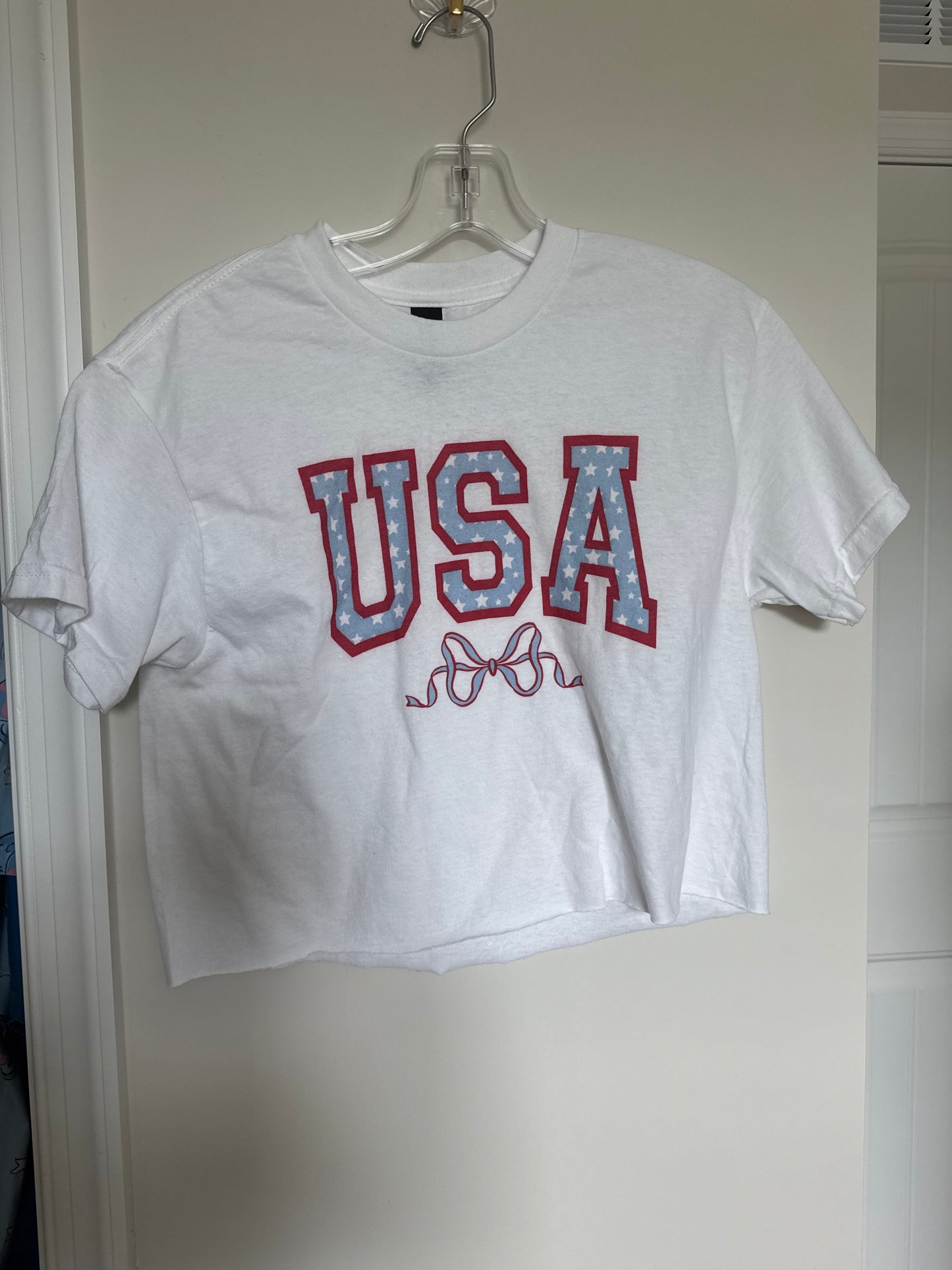 USA cropped tee sz small