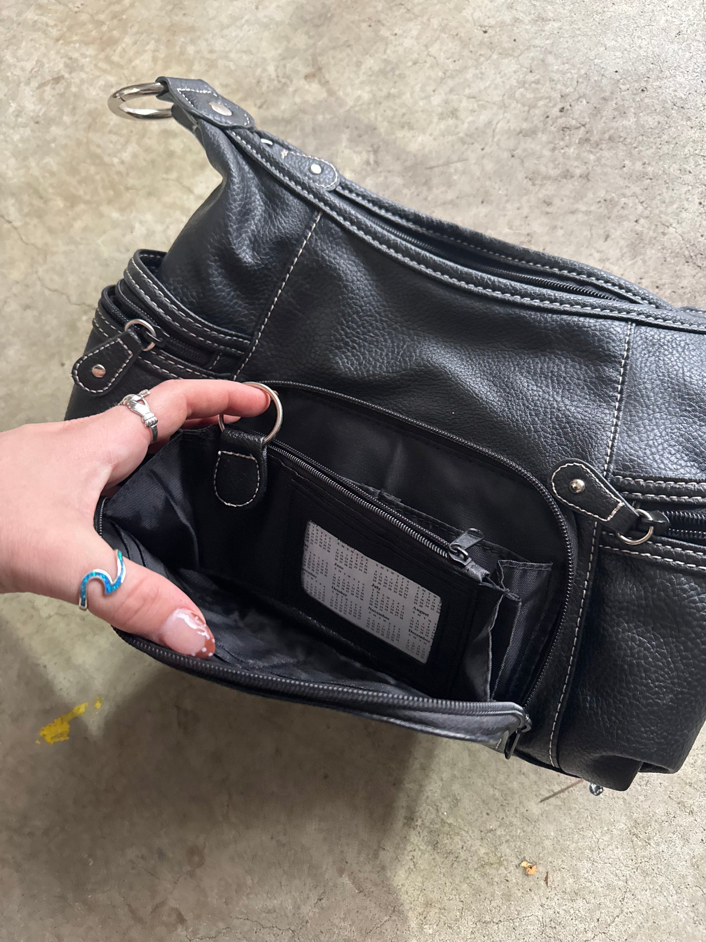 Vtg Black Purse